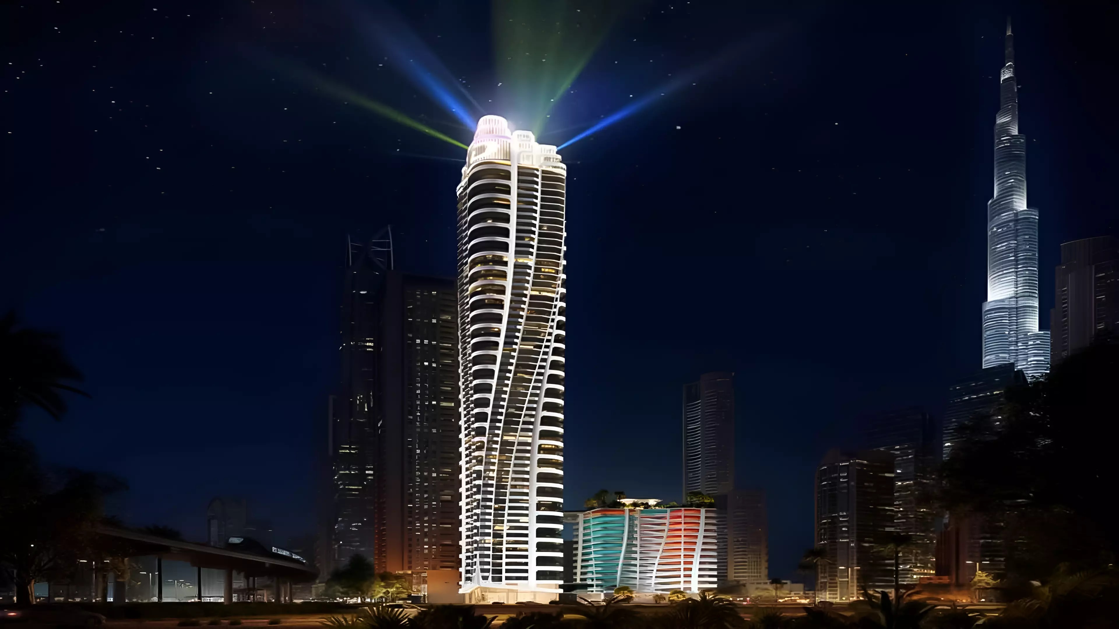 Impressie van Volta Tower, appartementen van Damac Properties in Downtown Dubai, Dubai