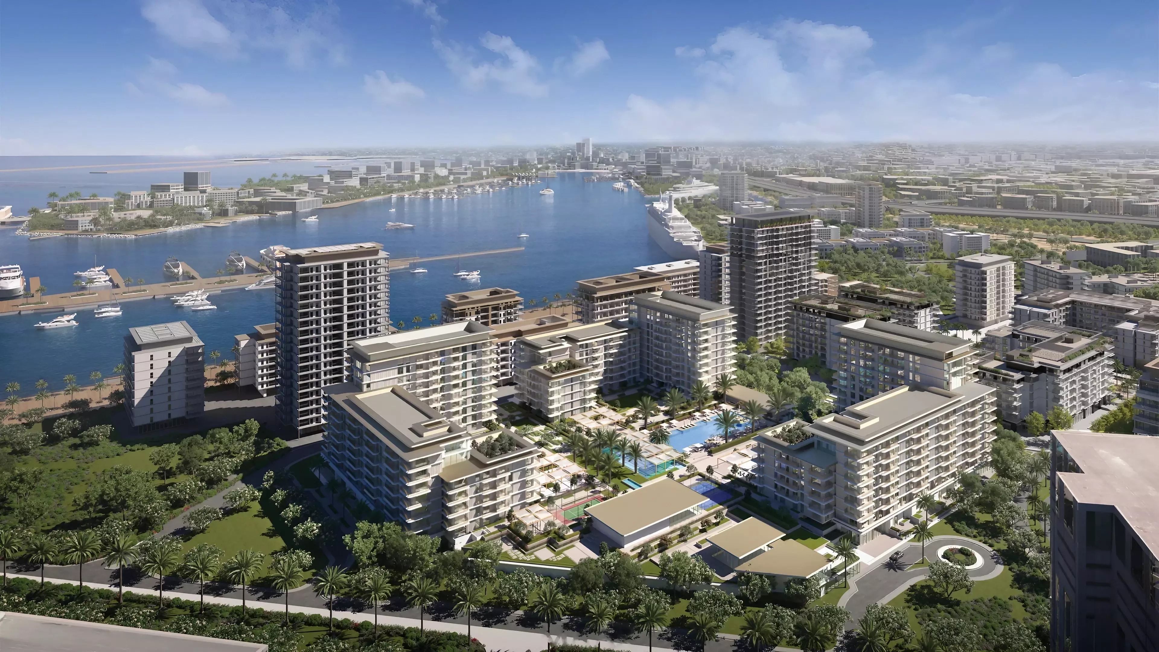 Impressie van Clearpoint, woningen van Emaar Properties in Mina Rashid, Dubai