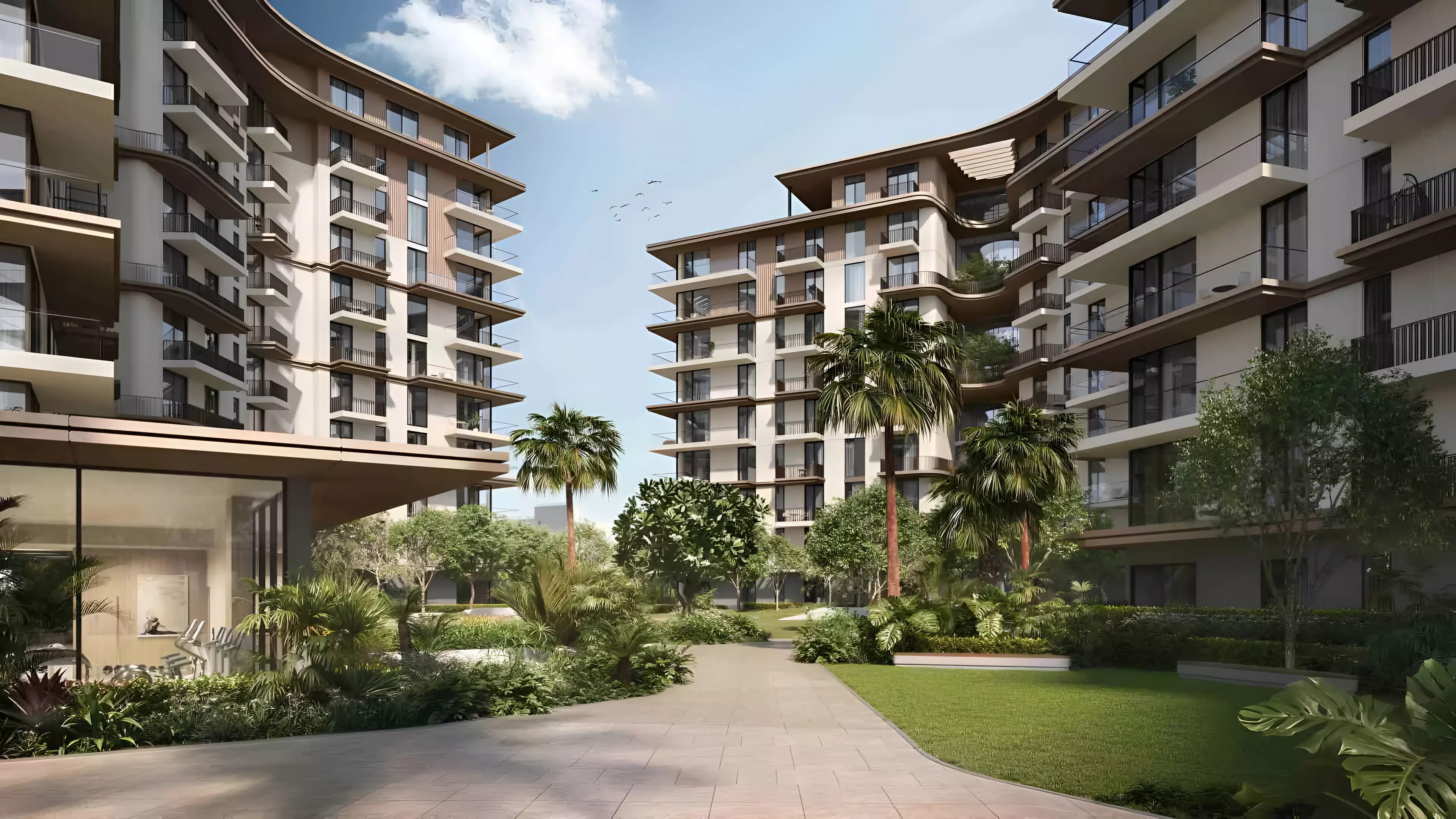 Impressie van Elara, woningen van Meraas Holding in Madinat Jumeirah Living, Dubai
