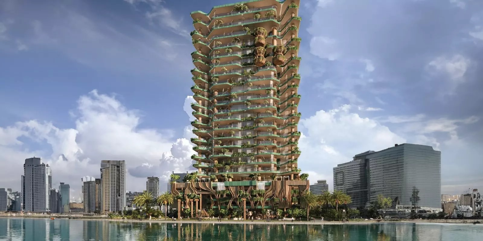 Impressie van Eywa, woningen van R. Evolution in Business Bay, Dubai