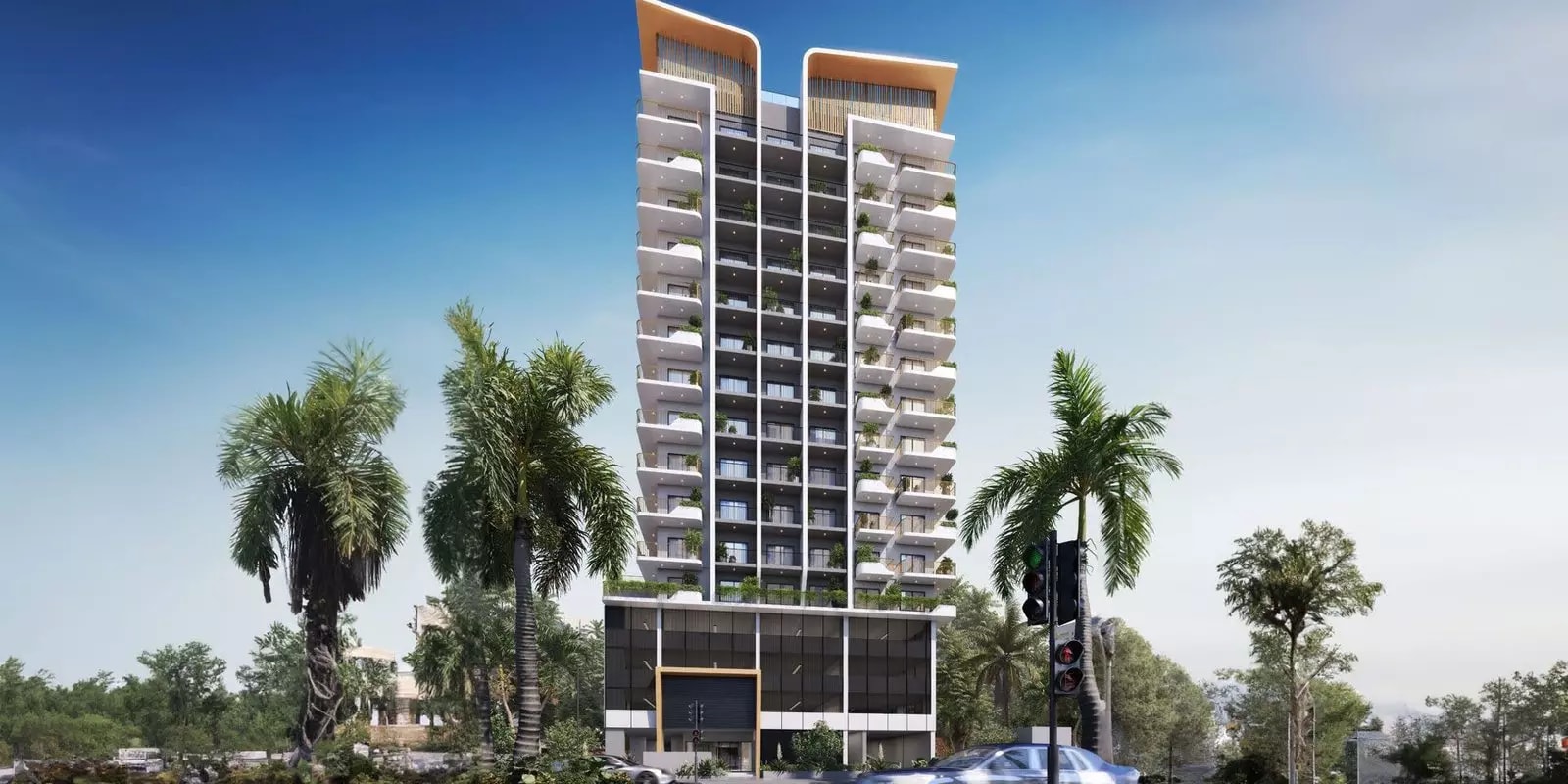 Impressie van Weybridge Gardens By Leos Developments, appartementen van LEOS International in Dubai Land Residence Complex, Dubai