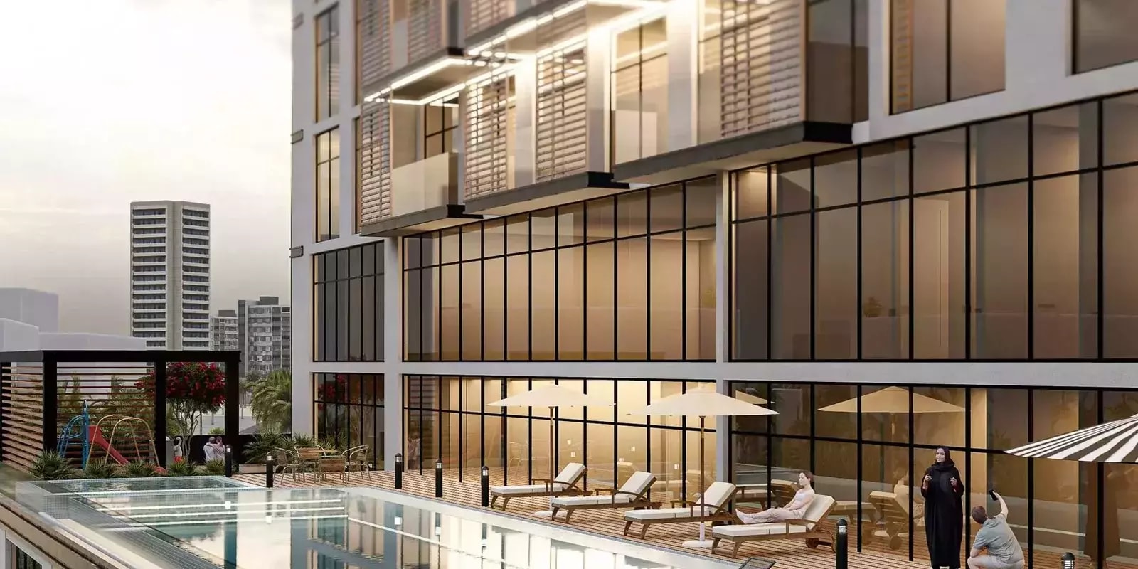 Impressie van PG One Apartments, woningen van Pure Gold Real Estate Development in Al Furjan, Dubai