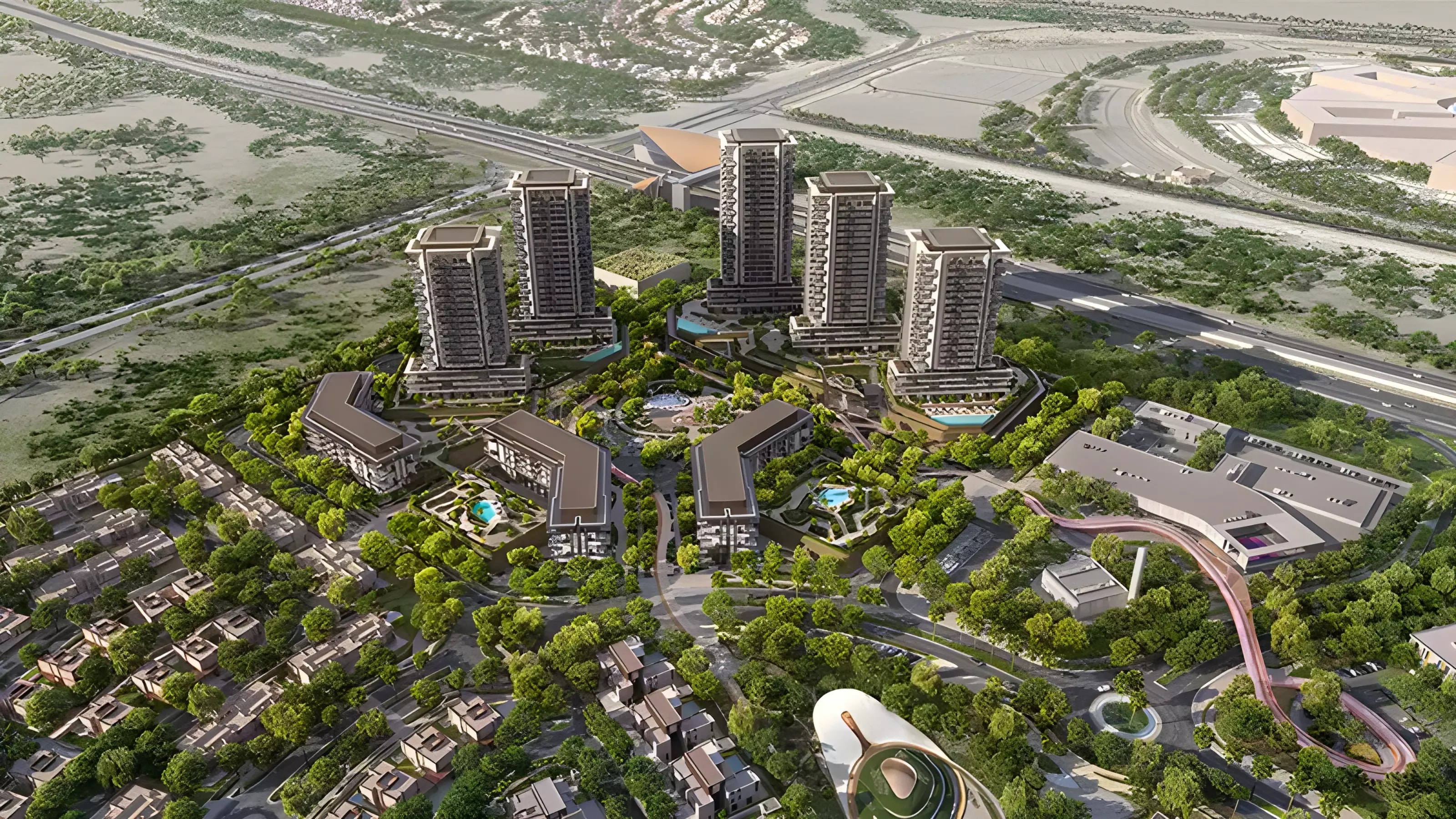 Impressie van Cyan Tower, appartementen van Aldar Properties in Athlon by Aldar, Dubai