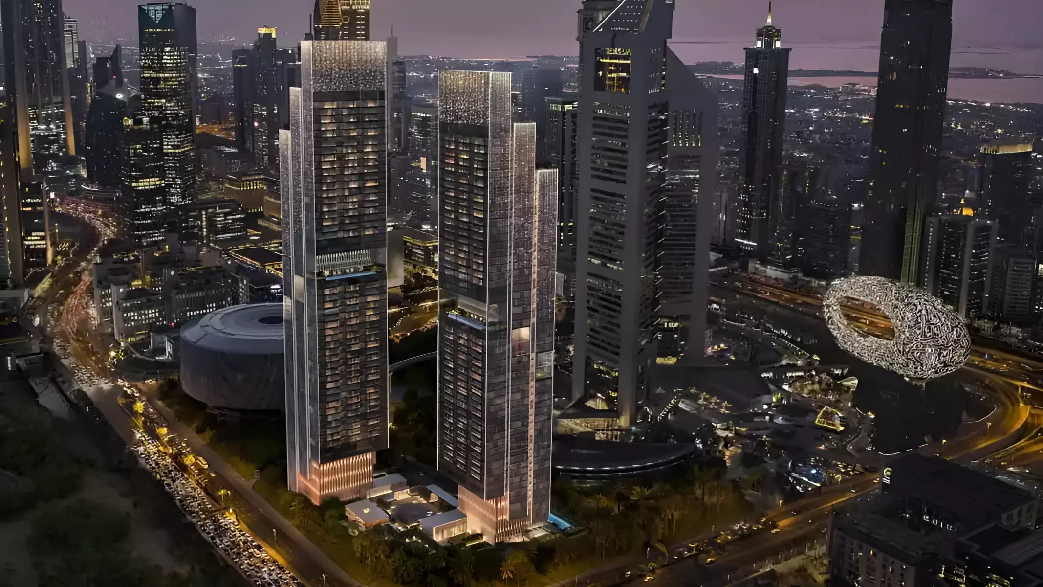 Impressie van Jumeirah Residences Emirates Towers, appartementen van Meraas Holding in Sheikh Zayed Road, Dubai