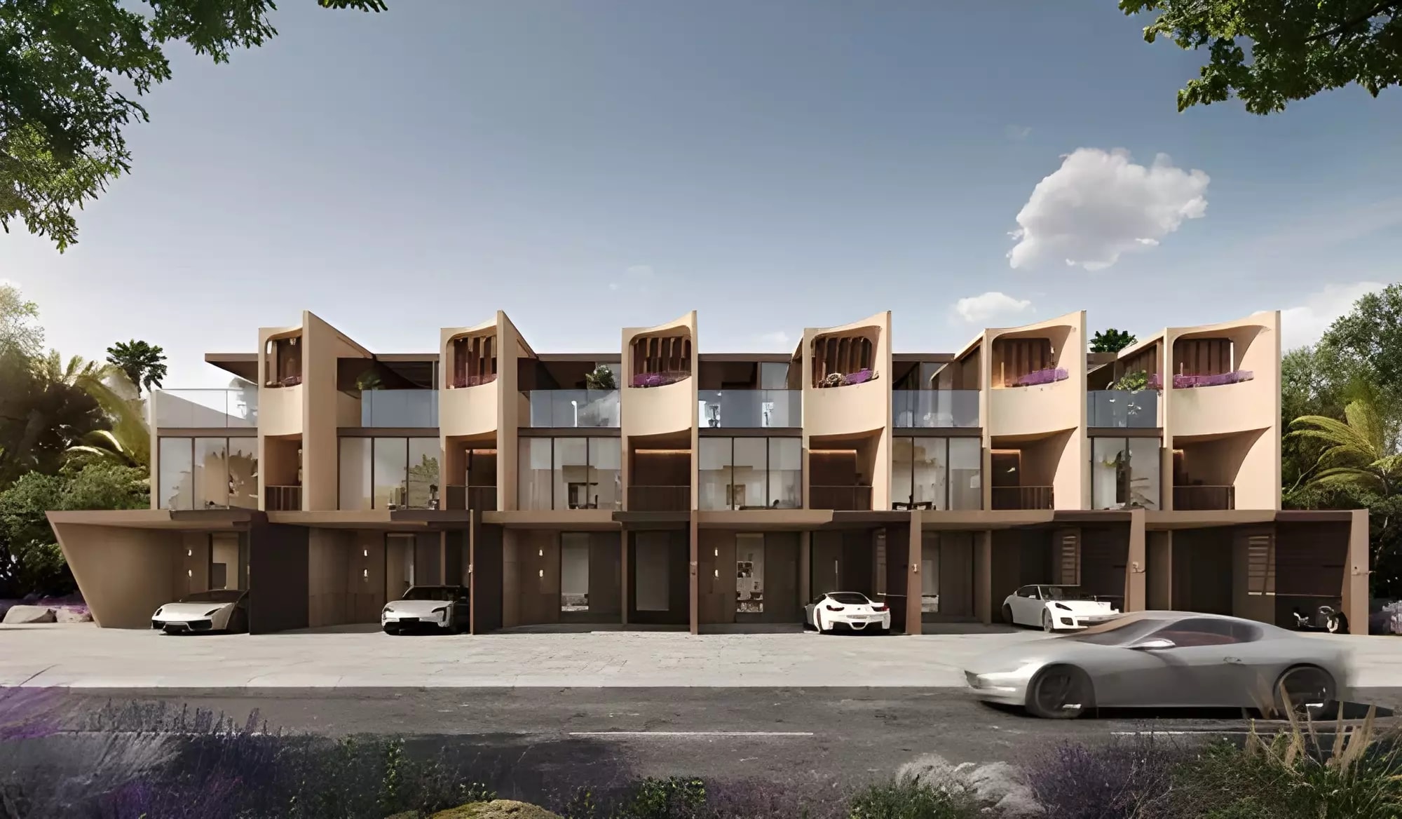 Impressie van Green Wood Royal, woningen van LEOS International in Umm Al Daman, Dubai