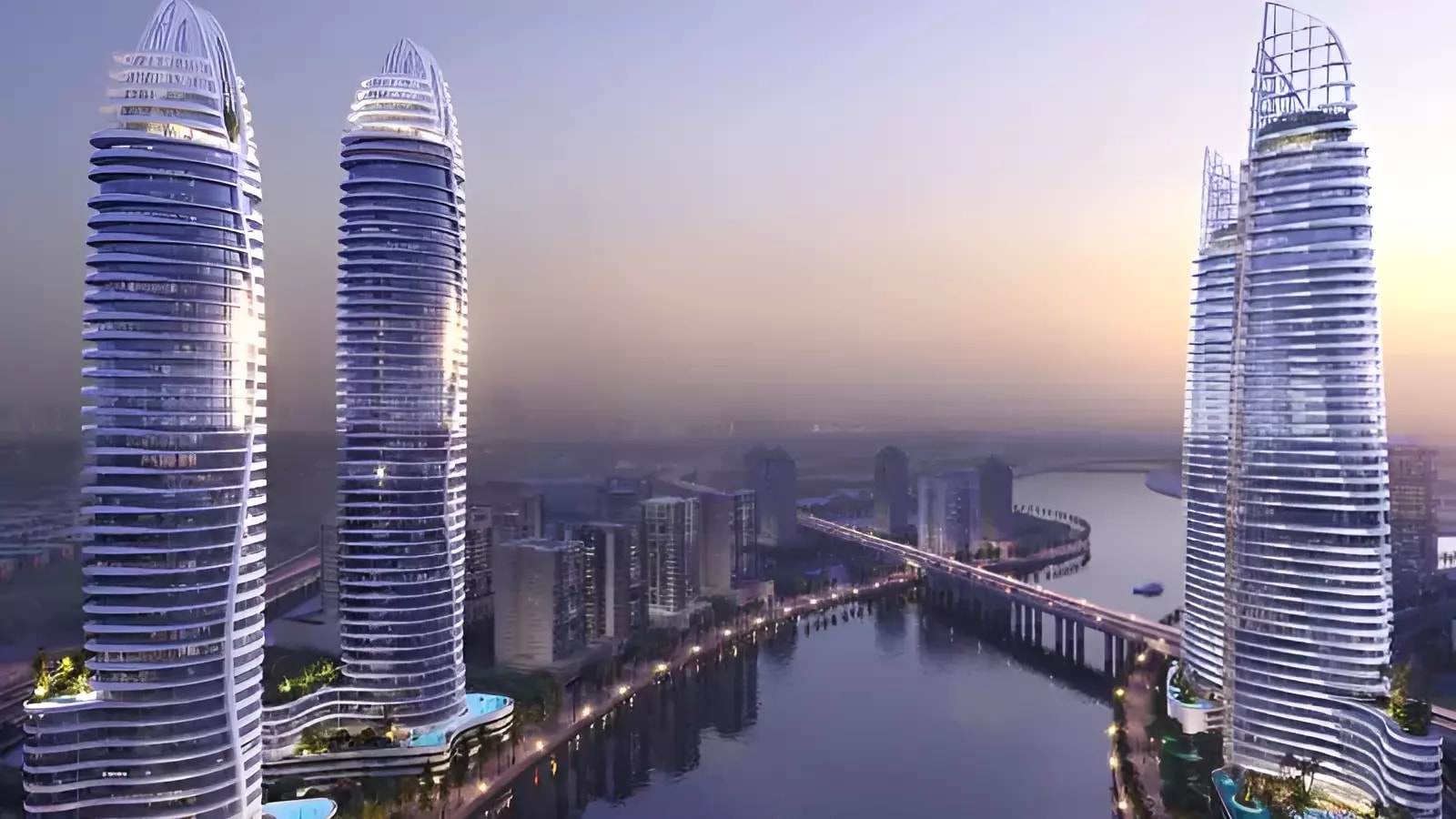 Impressie van Canal Crown, woningen van Damac Properties in Business Bay, Dubai