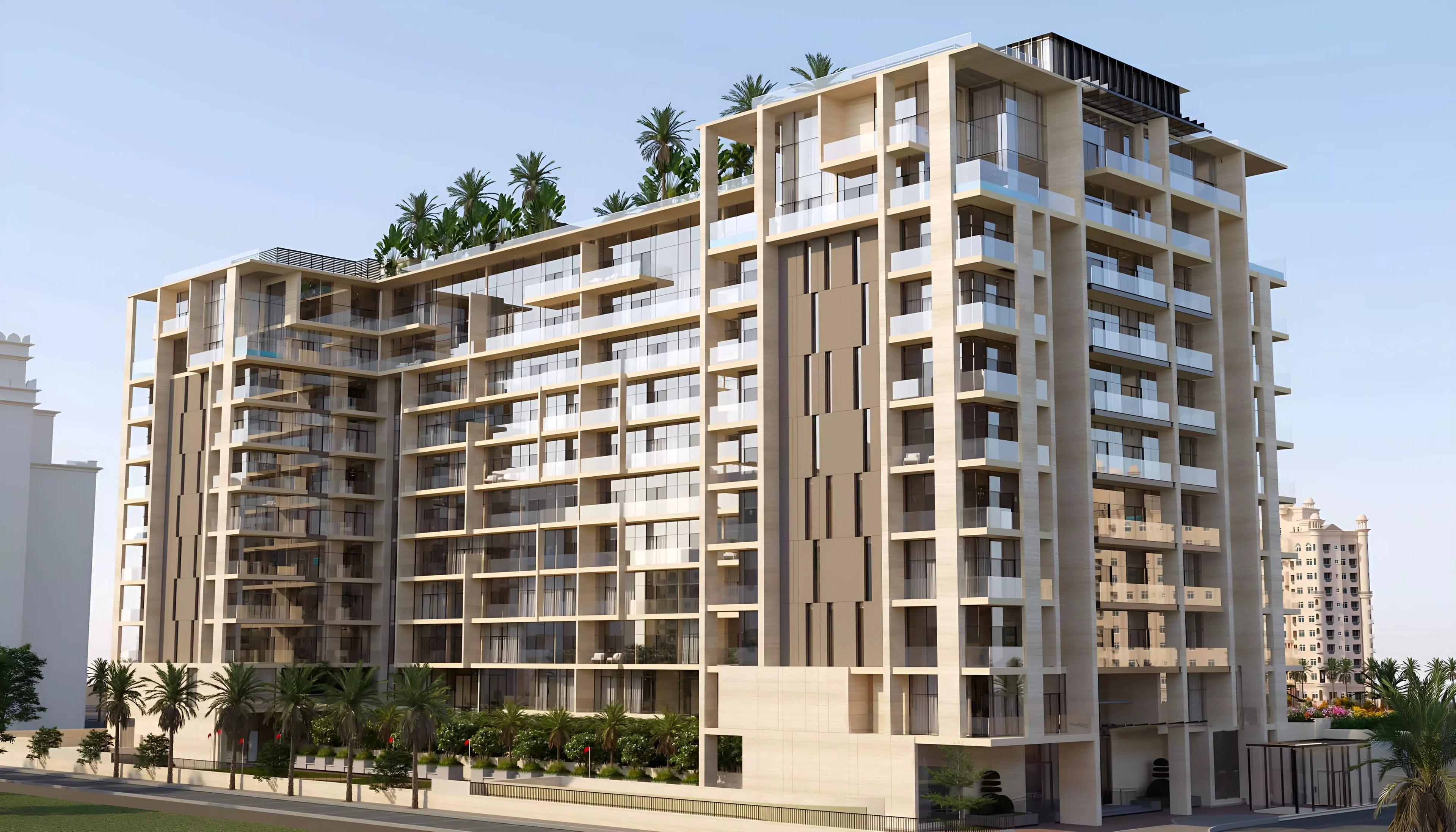 Impressie van Olaia Residences, woningen van Gulf House Development in Palm Jumeirah, Dubai