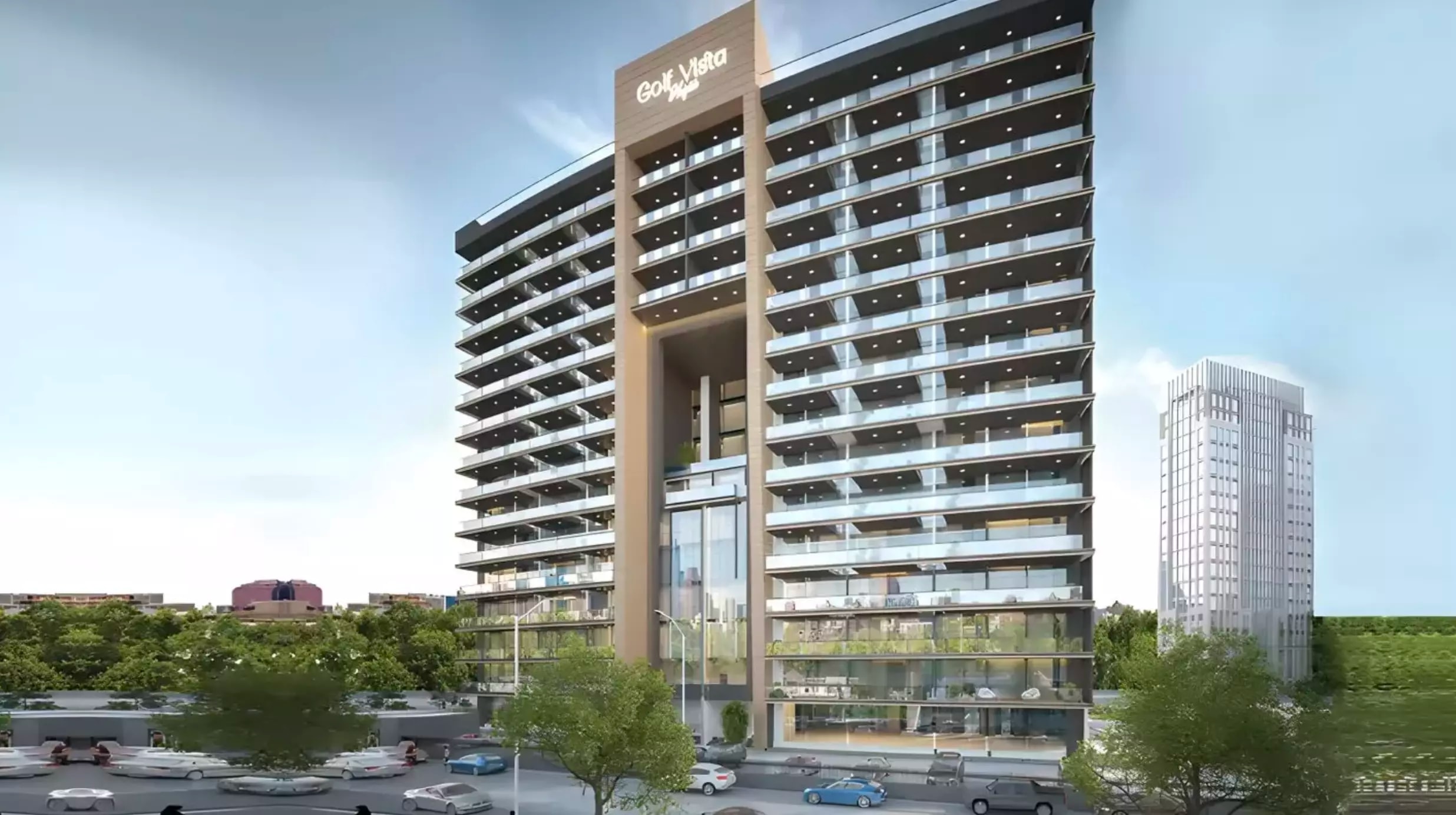 Impressie van Golf Vista Heights, appartementen van London Gate in Dubai Sports City, Dubai