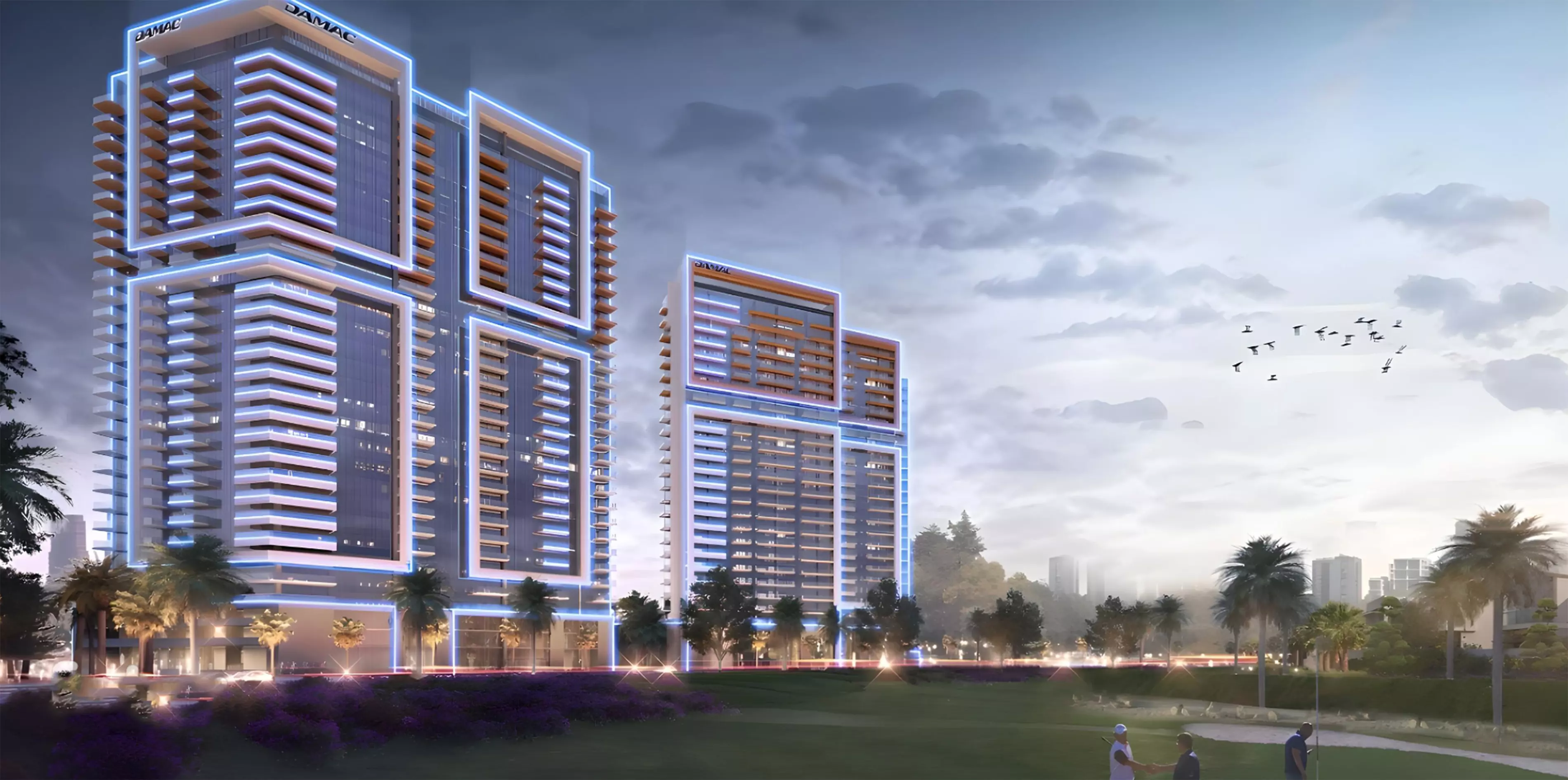 Impressie van Golf Gate 2, appartementen van Damac Properties in Damac Hills, Dubai