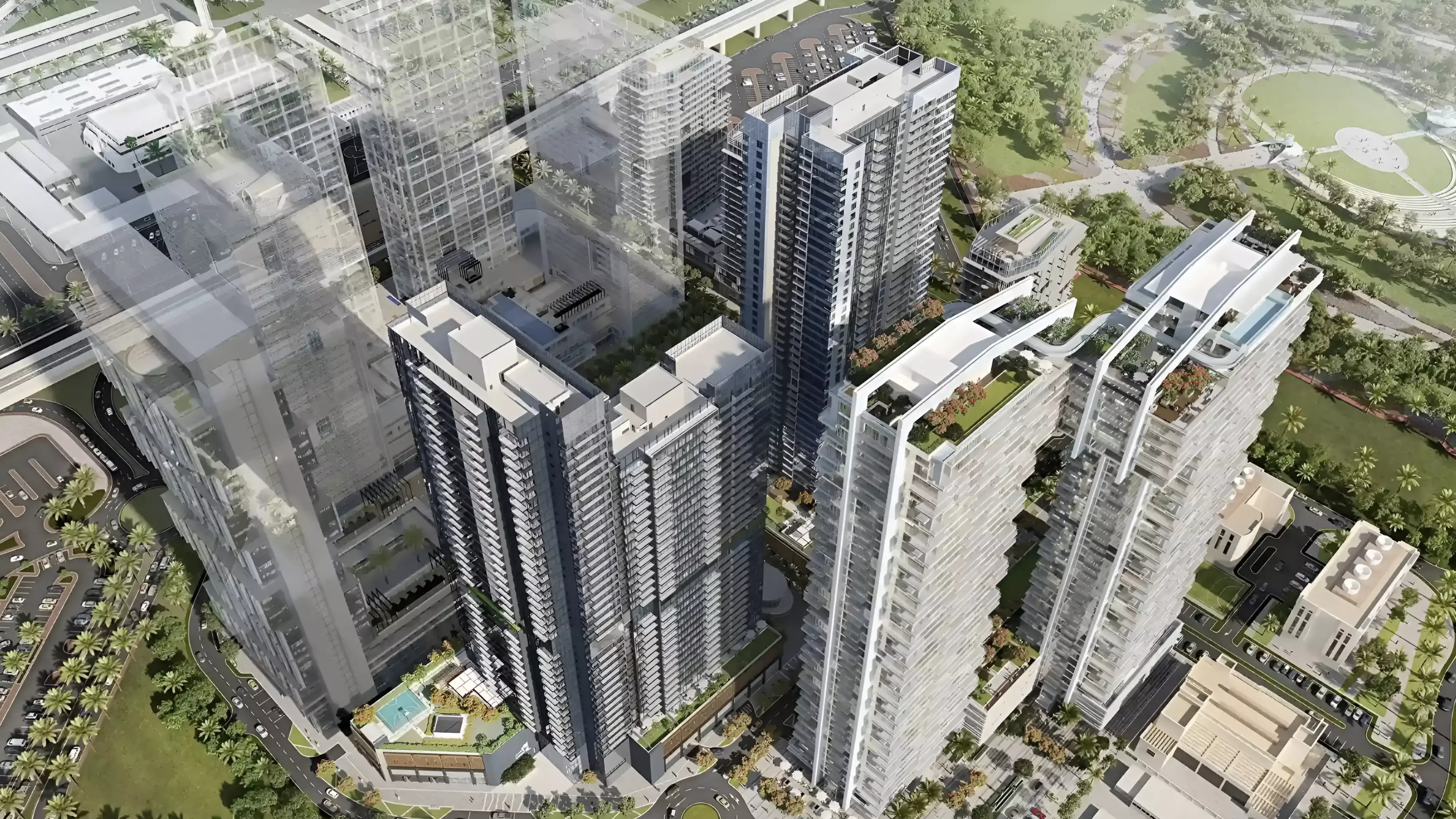 Impressie van Park Views Residences, appartementen van Wasl Properties in Bur Dubai, Dubai