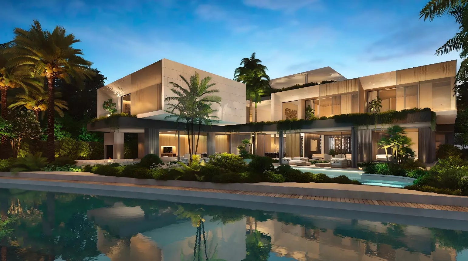 Impressie van Lanai Islands, woningen van Majid Al Futtaim in Tilal Al Ghaf, Dubai