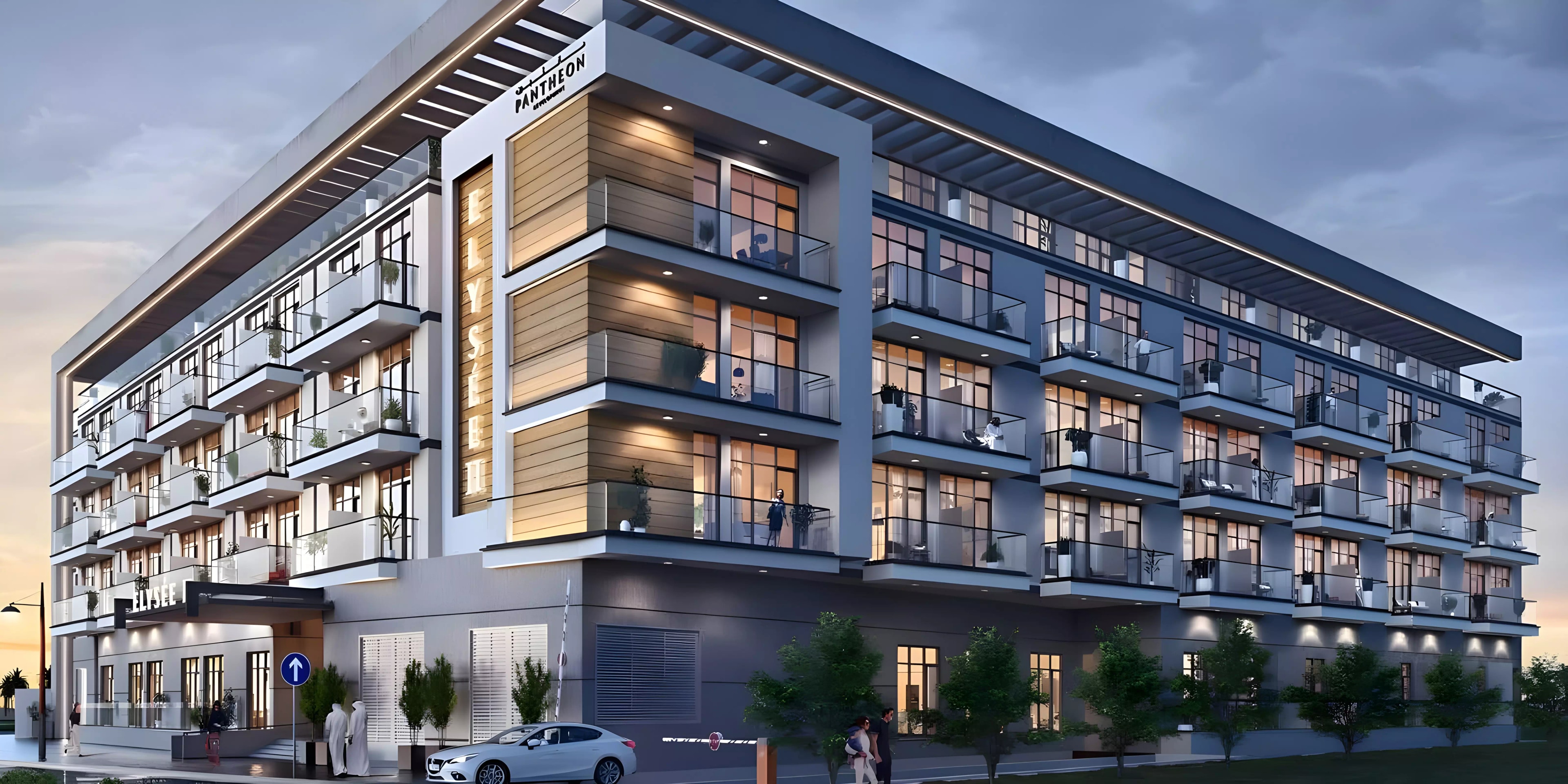 Impressie van Elysee Heights, appartementen van Pantheon Development in Jumeirah Village Circle, Dubai
