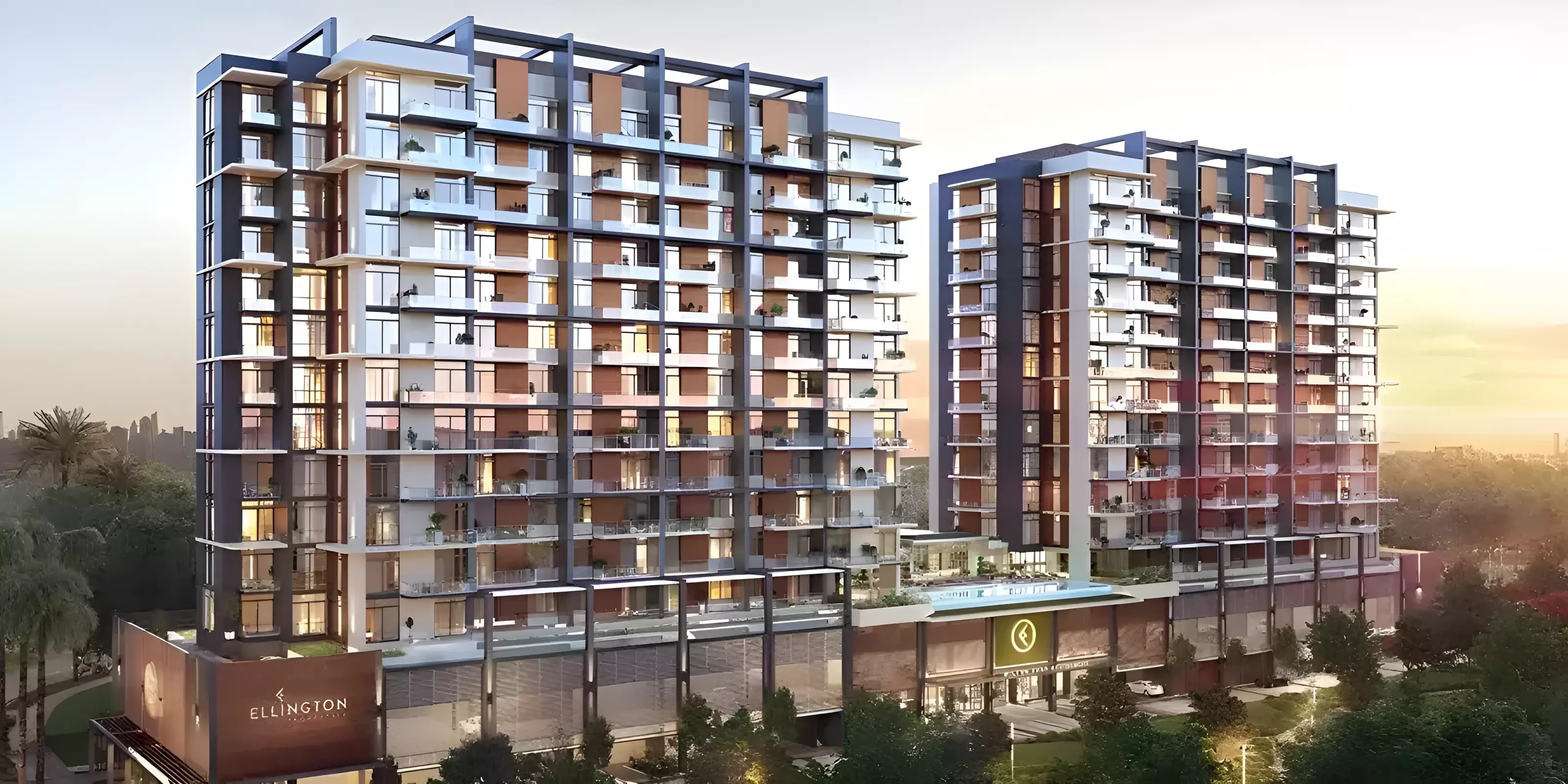 Impressie van The Highbury, woningen van Ellington in Sobha Hartland, Dubai
