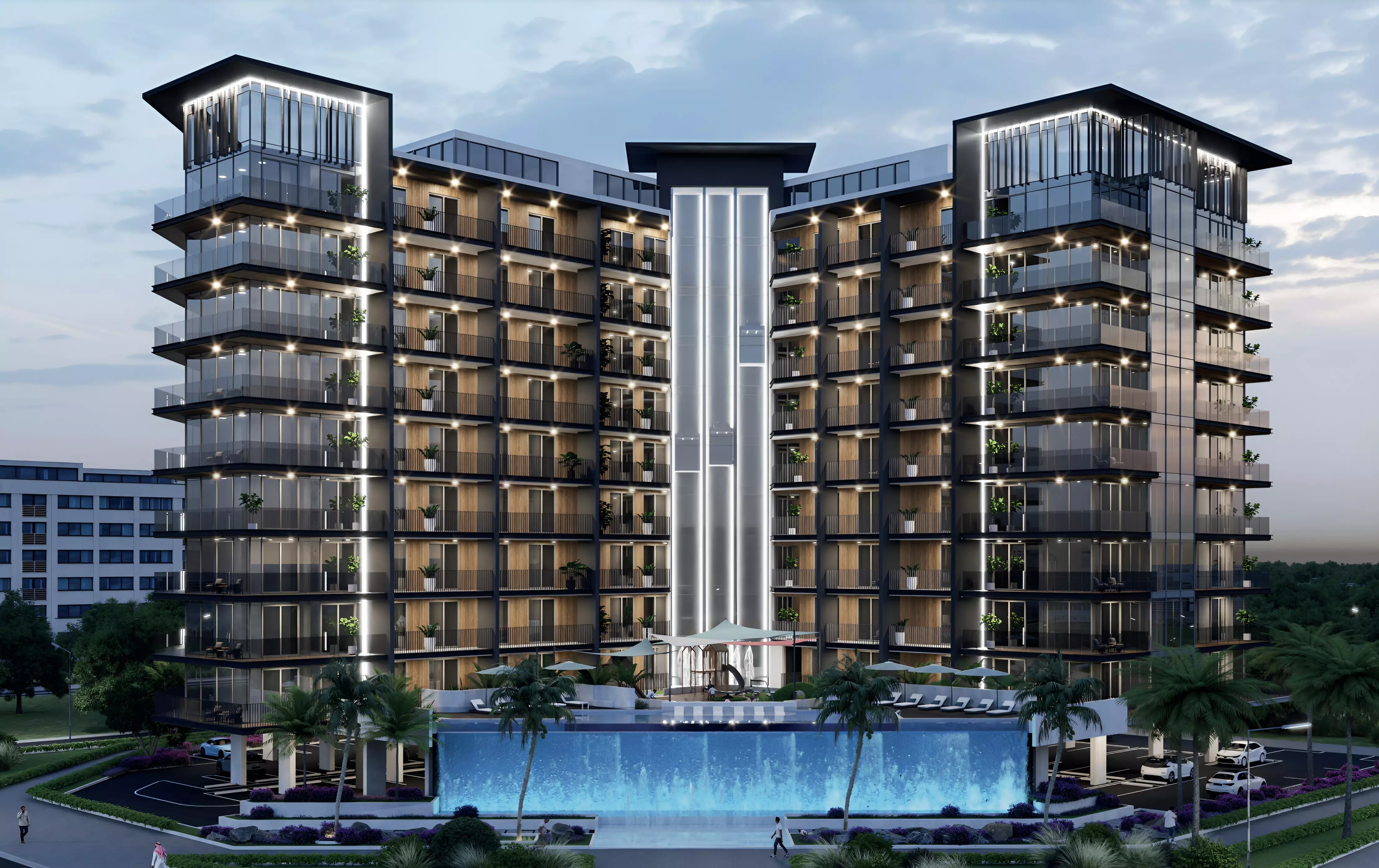 Impressie van Floarea Residence, appartementen van Mashriq Elite Developments in Arjan, Dubai