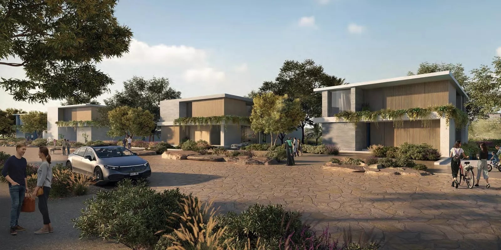 Impressie van Expo City Valley, woningen van Expo City Dubai in Expo City, Dubai