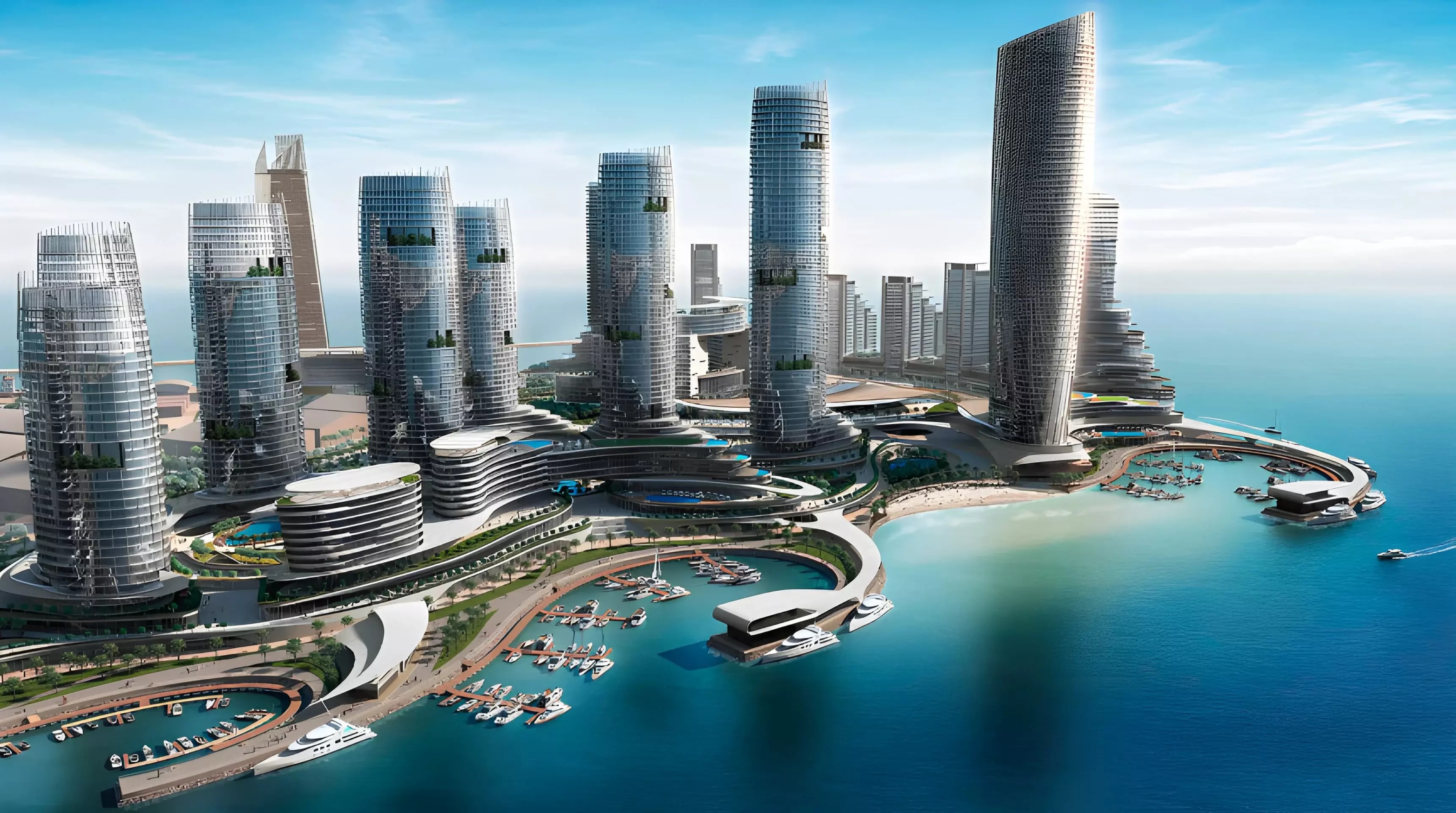 Impressie van The Forest District, woningen van Beyond in Maritime City, Dubai