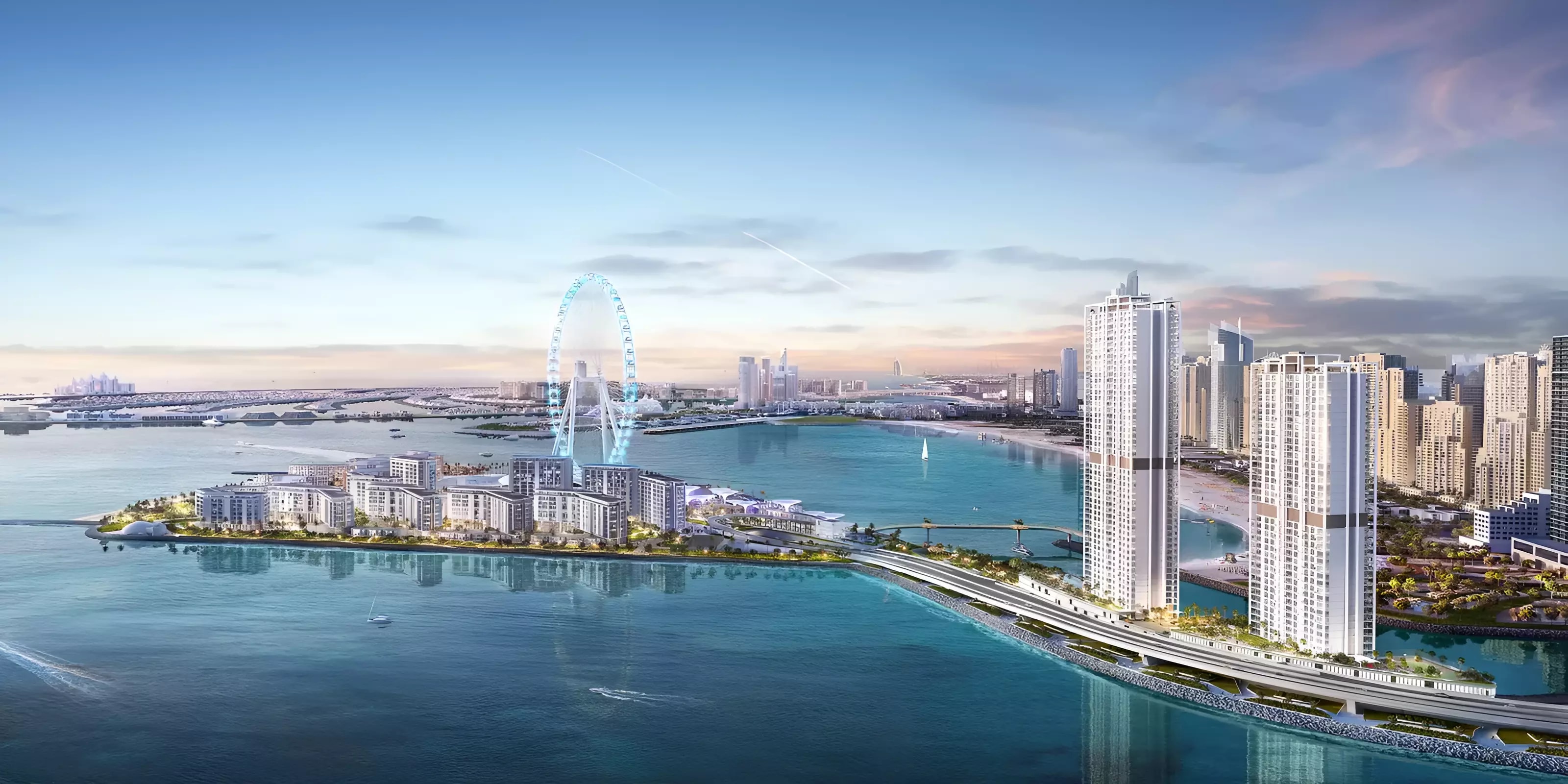 Impressie van Bluewaters Bay, woningen van Meraas Holding in Bluewaters, Dubai