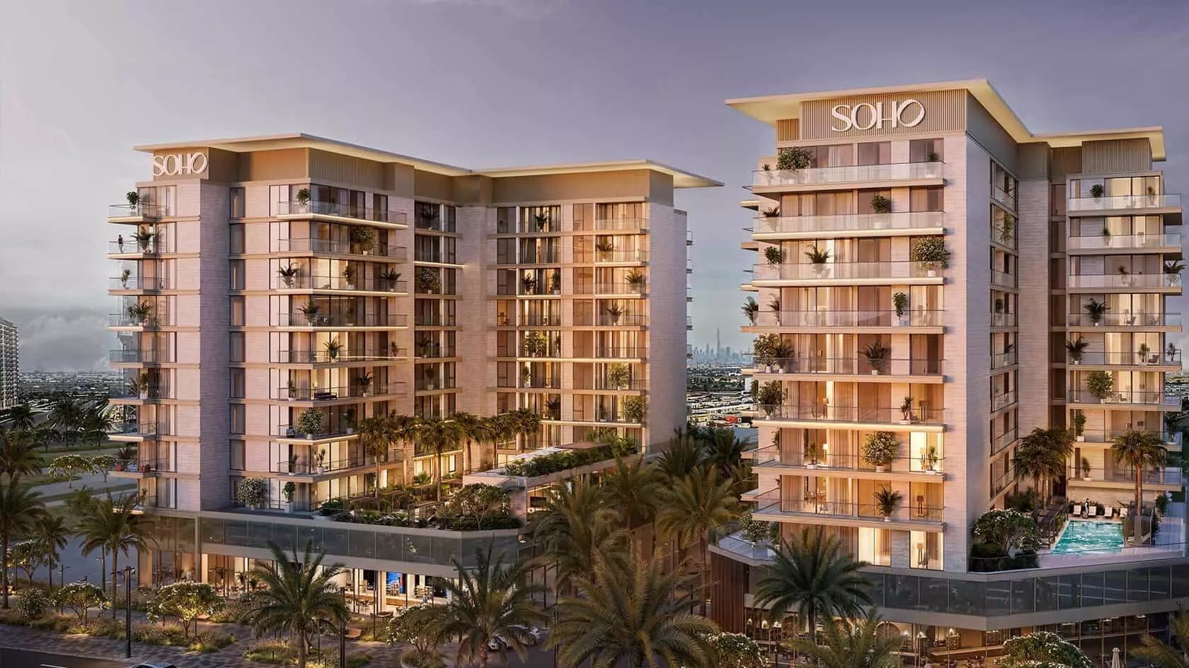 Impressie van Berkeley at Dubai Hills Estate, appartementen van Soho Development in Dubai Hills Estate, Dubai