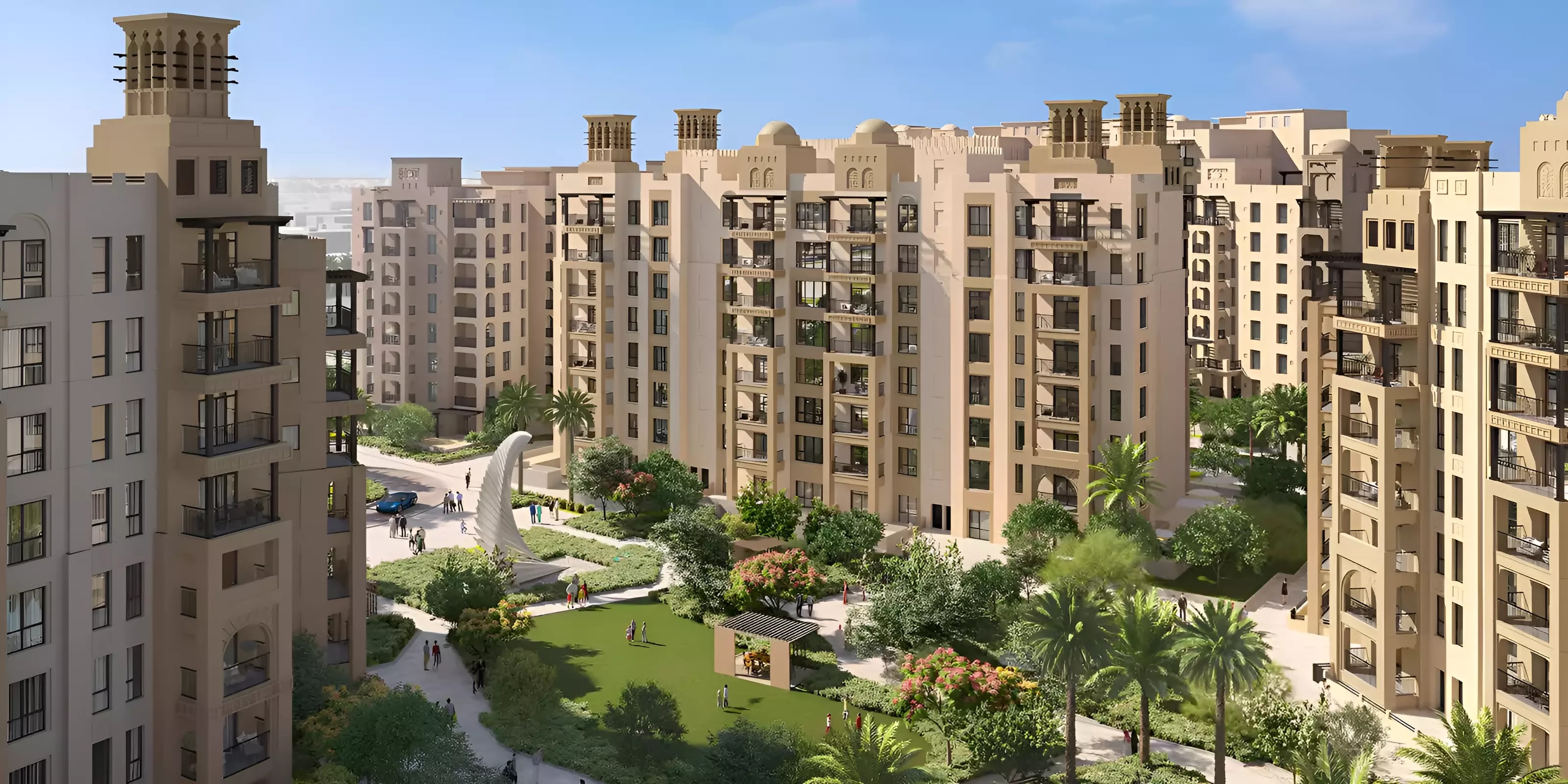 Impressie van Lamaa Mjl, appartementen van Meraas Holding in Madinat Jumeirah Living, Dubai