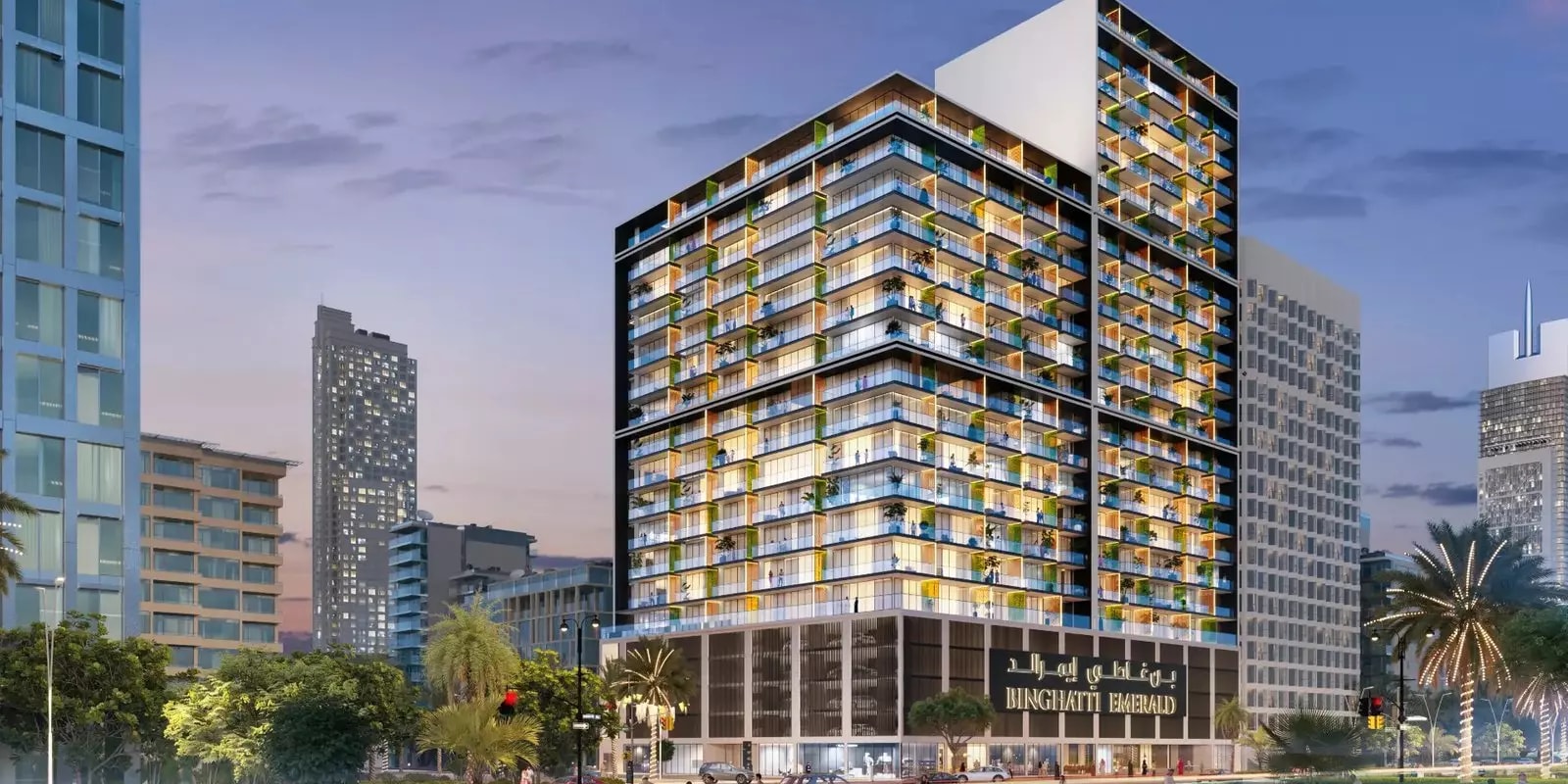 Impressie van Binghatti Emerald, appartementen van Binghatti Developers in Jumeirah Village Circle, Dubai