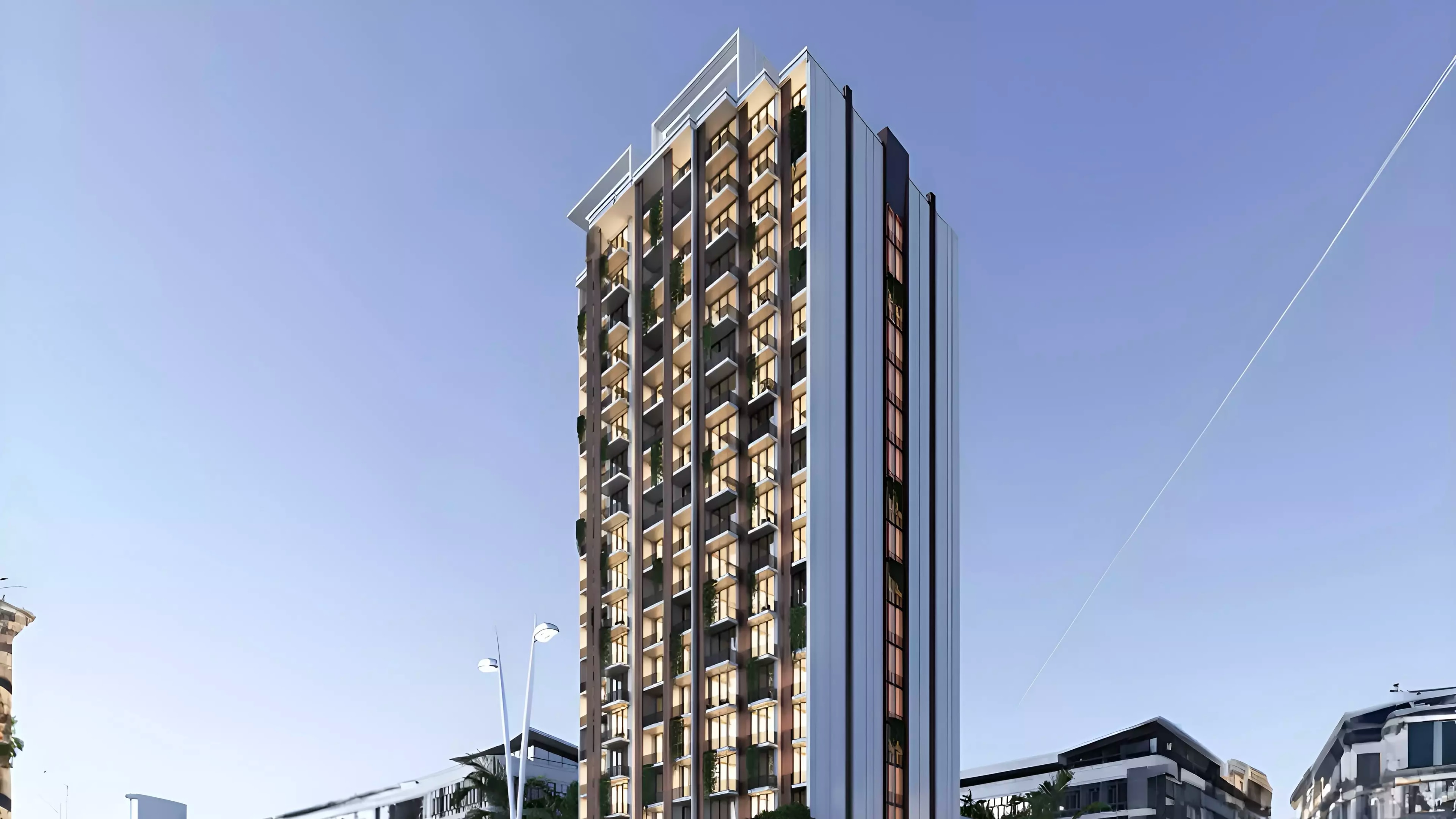 Impressie van Alef Noon Residence, appartementen van Albait AL Duwaliy Real Estate Development in Jumeirah Village Circle, Dubai