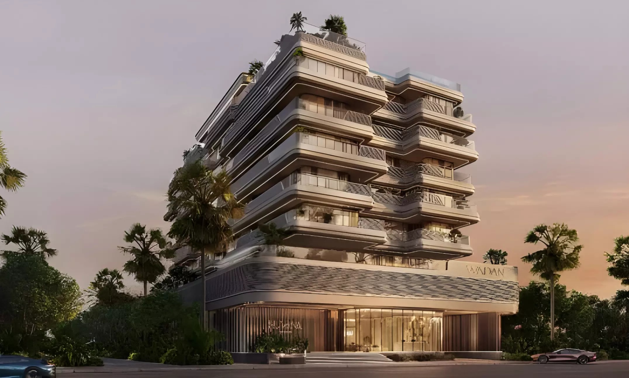 Impressie van Weston, appartementen van WADAN Developments in Dubai Land Residence Complex, Dubai
