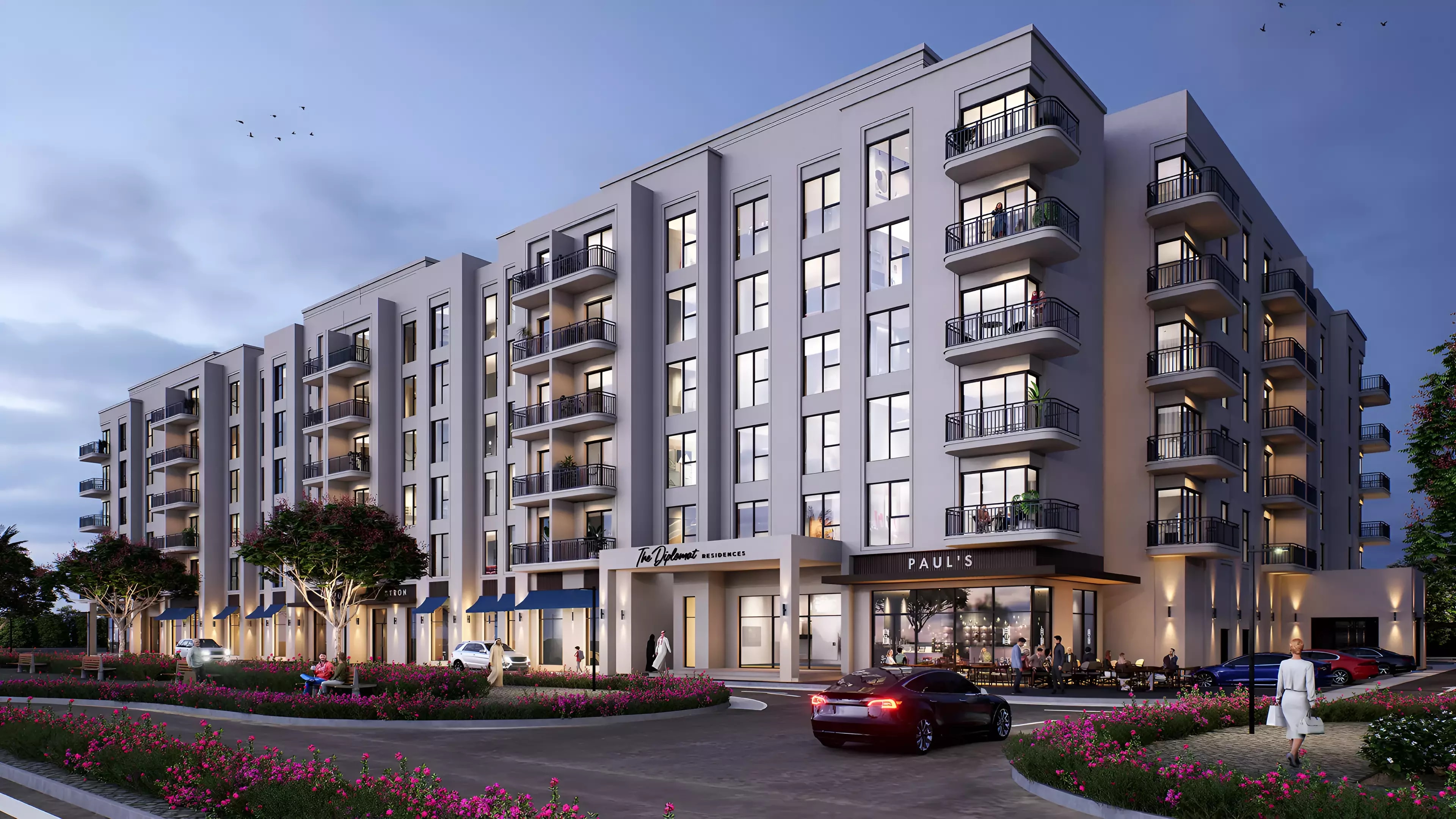 Impressie van The Diplomat Residences, appartementen van Nshama in Town Square, Dubai