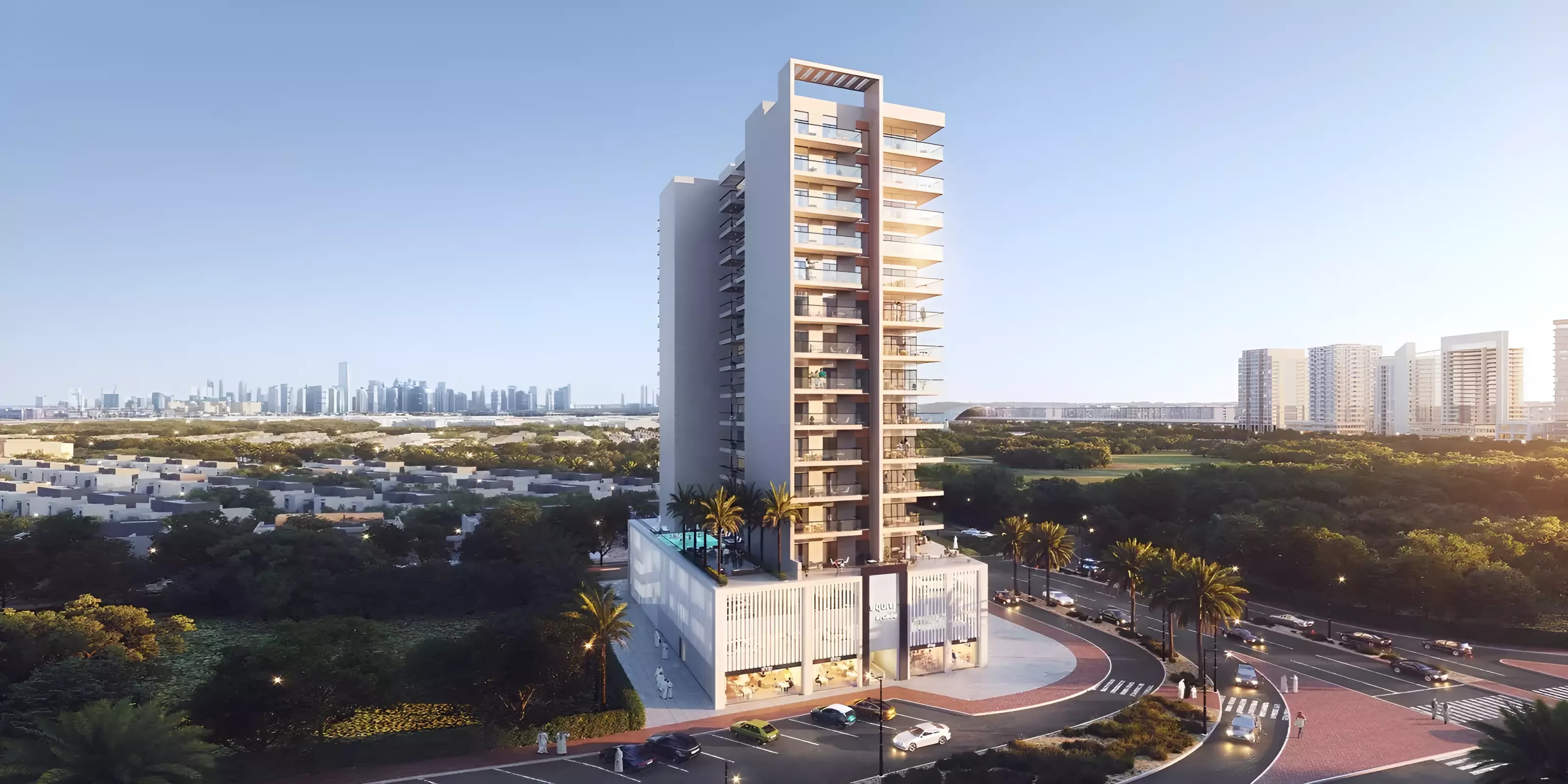 Impressie van Equiti Arcade, appartementen van Refine Development in Al Furjan, Dubai