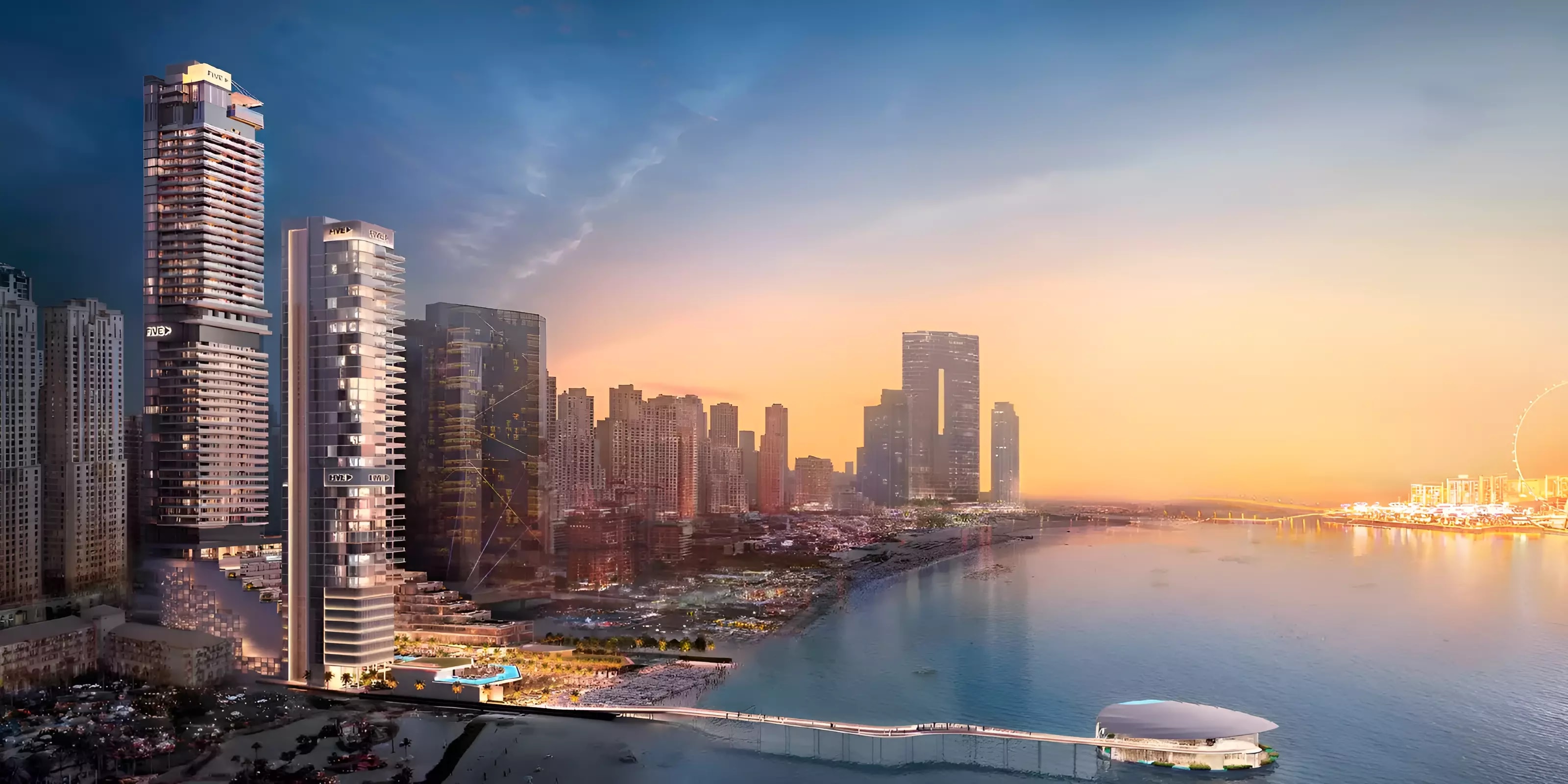 Impressie van Sensoria, appartementen van Five Holdings in Jumeirah Beach Residence, Dubai
