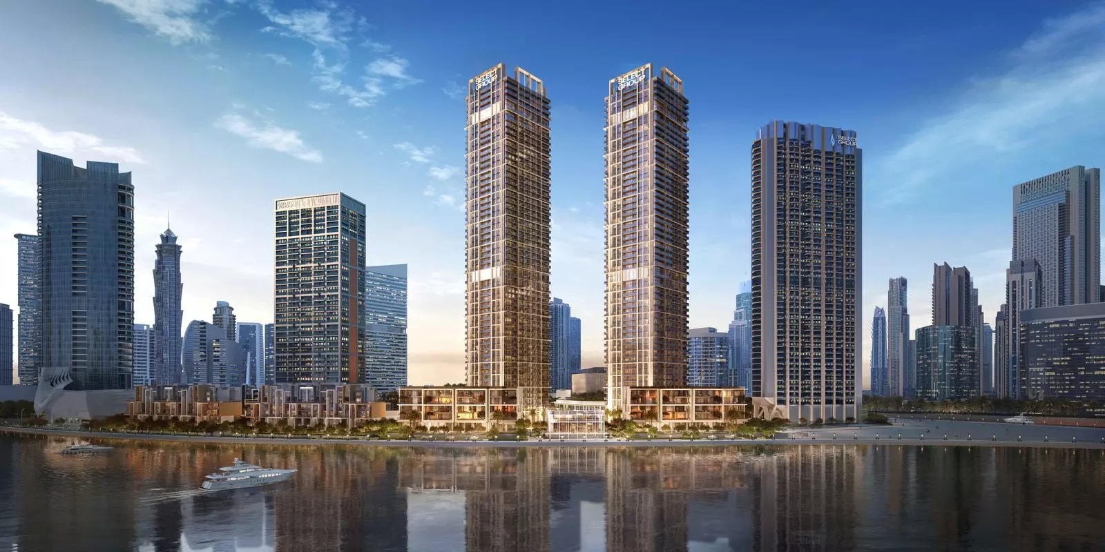 Impressie van Peninsula Four, woningen van Select Group in Business Bay, Dubai