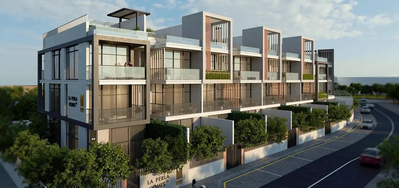 Impressie van La Perla Homes 12, woningen van GHD Developments in Jumeirah Village Circle, Dubai