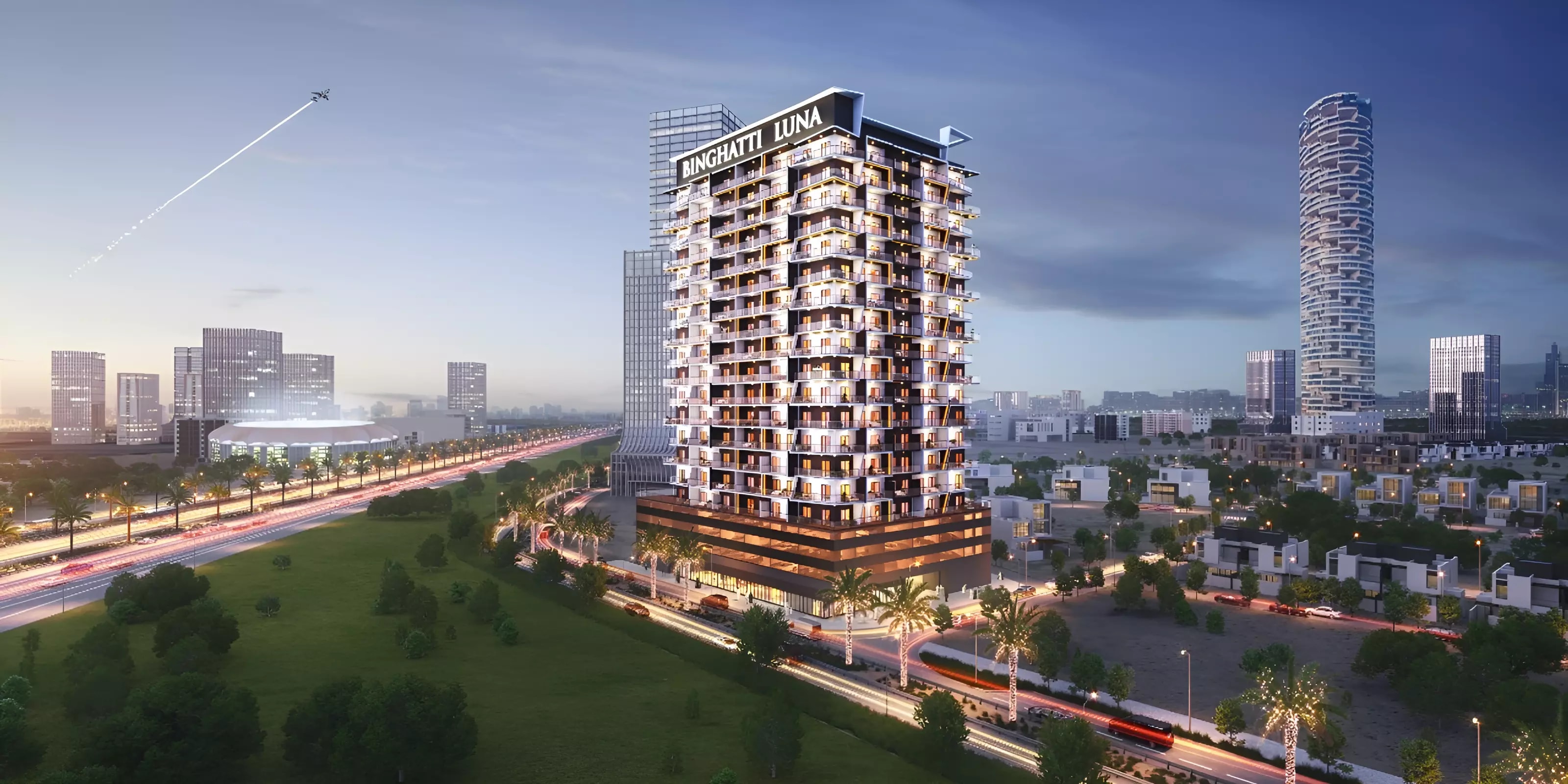 Impressie van Binghatti Luna, appartementen van Binghatti Developers in Jumeirah Village Circle, Dubai