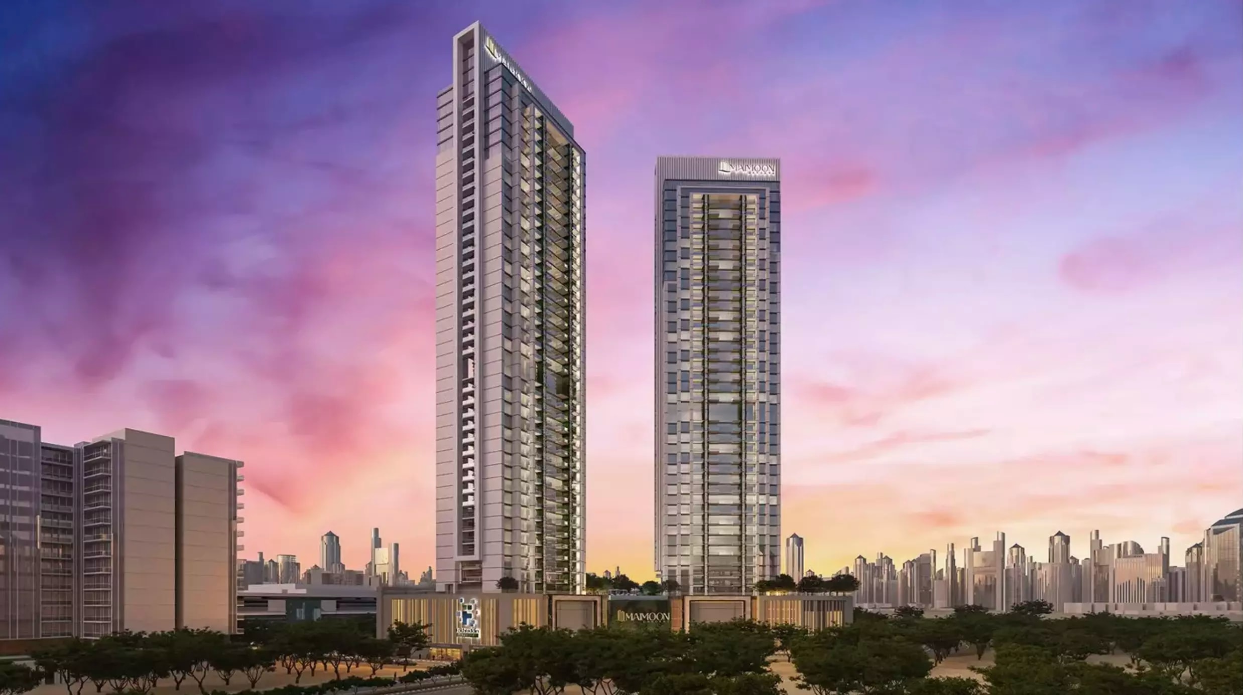 Impressie van Maimoon Gardens, appartementen van Fakhruddin Properties in Jumeirah Village Circle, Dubai