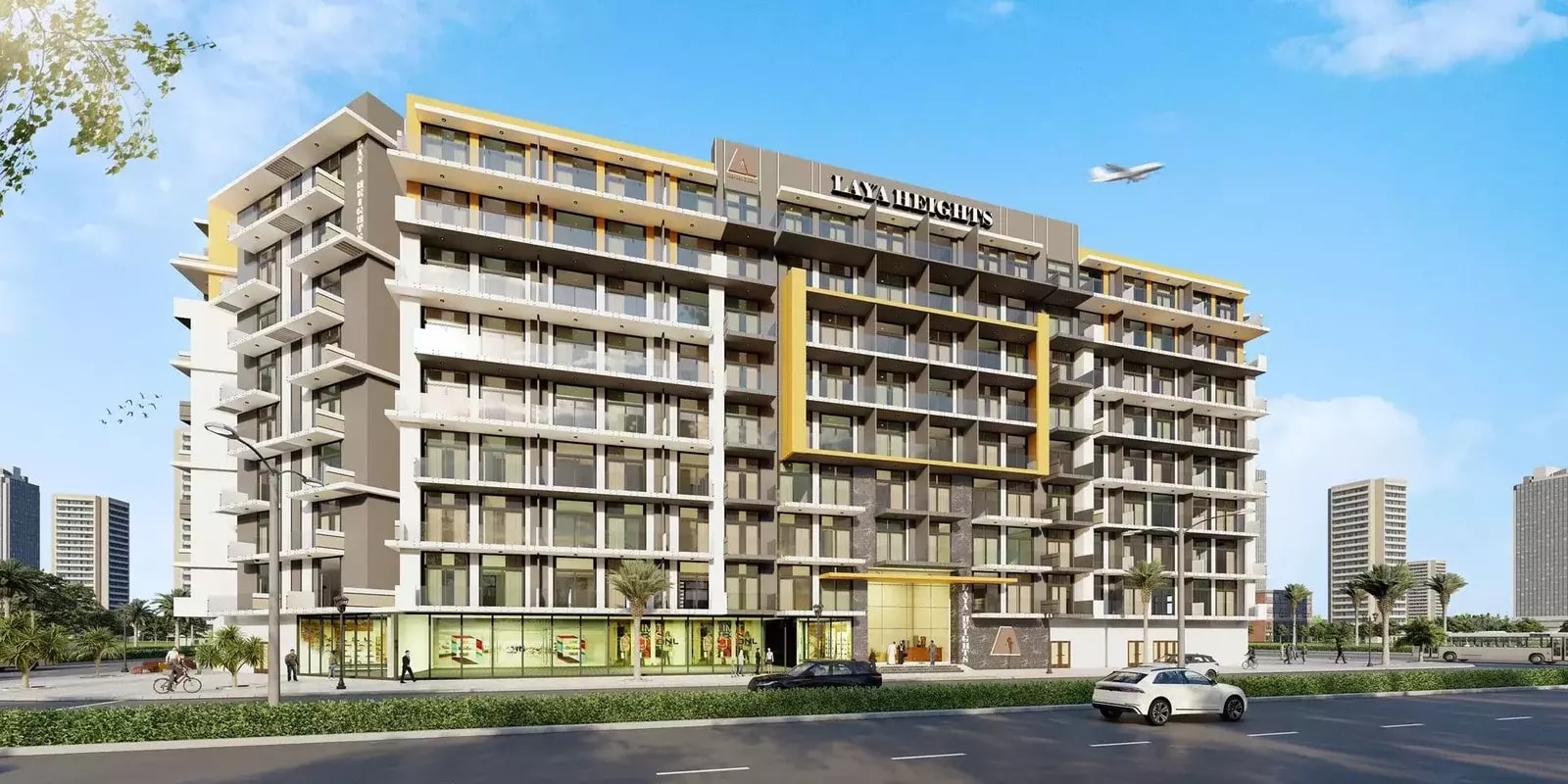 Impressie van Laya Heights, appartementen van Akshara Global in Dubai Studio City, Dubai
