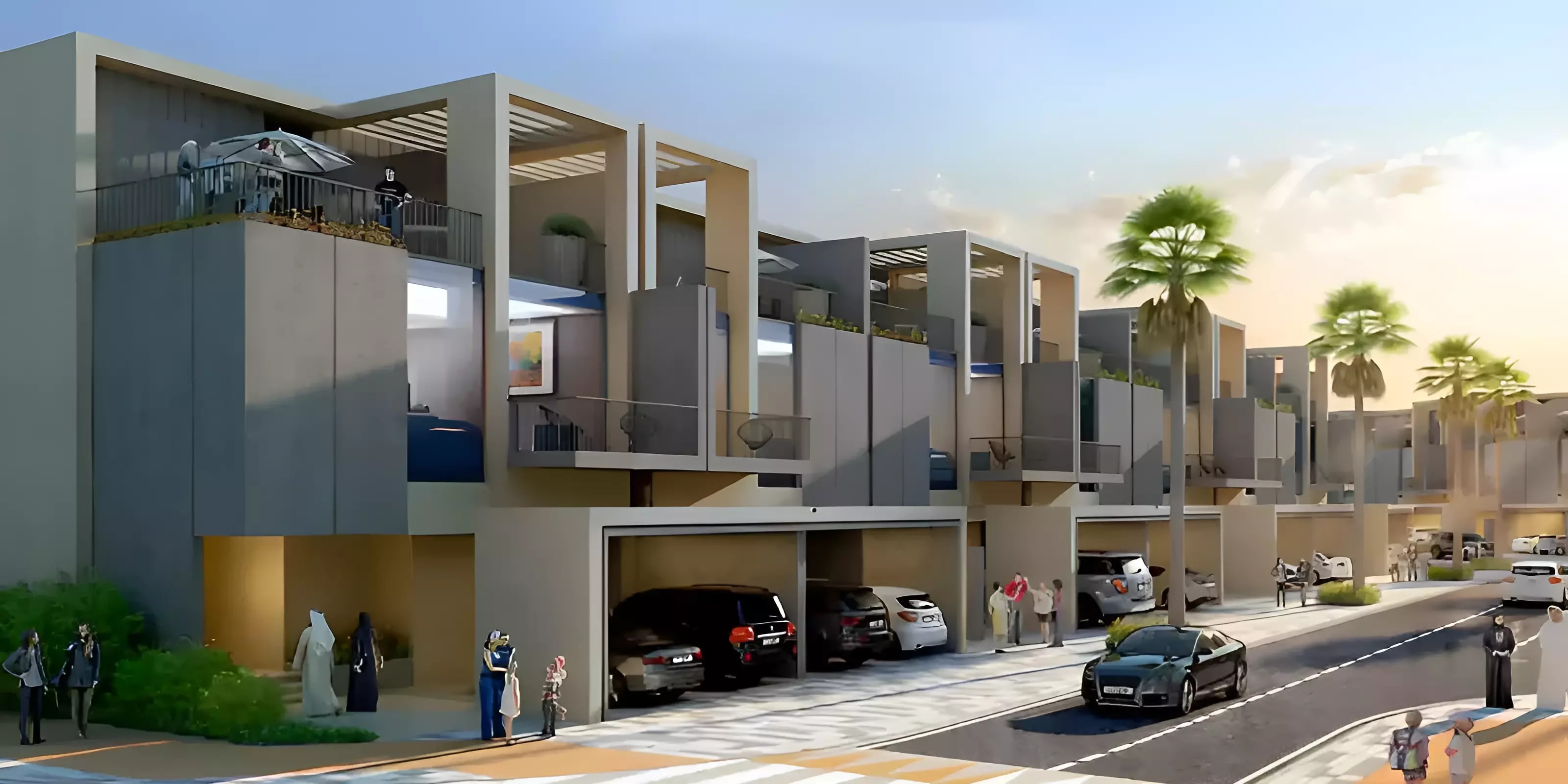 Impressie van Sevilla Village, villa's van Dubai Sports City in Dubai Sports City, Dubai