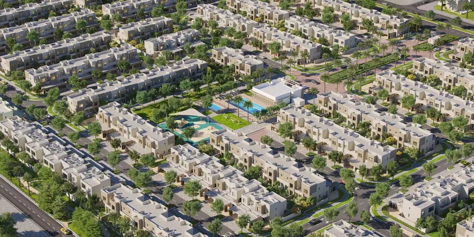 Impressie van Reem Townhouses, townhouses van Nshama in Town Square, Dubai