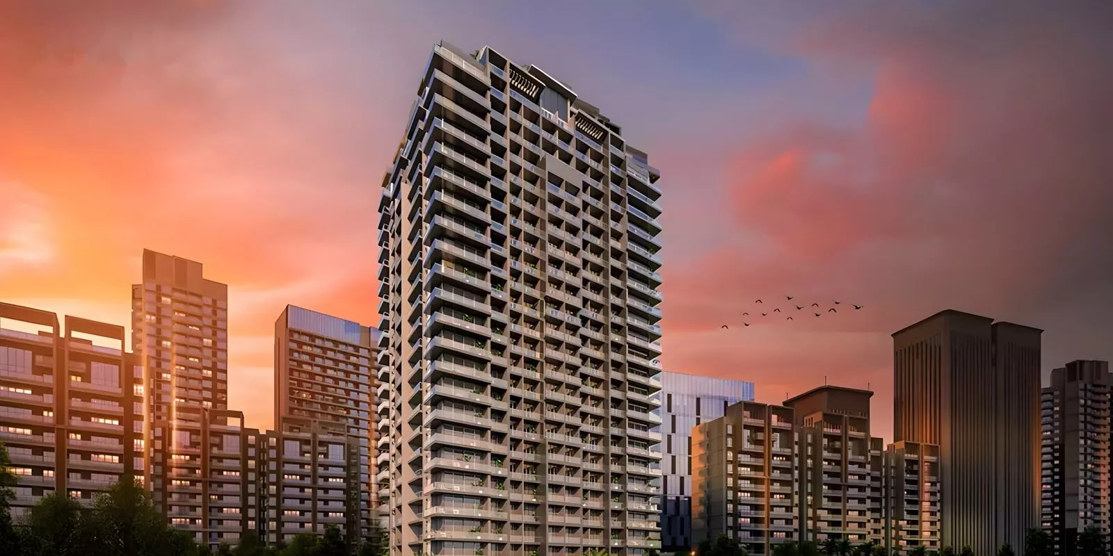 Impressie van Amal Tower, appartementen van Consolidated Urban Real Estate in Dubai Sports City, Dubai
