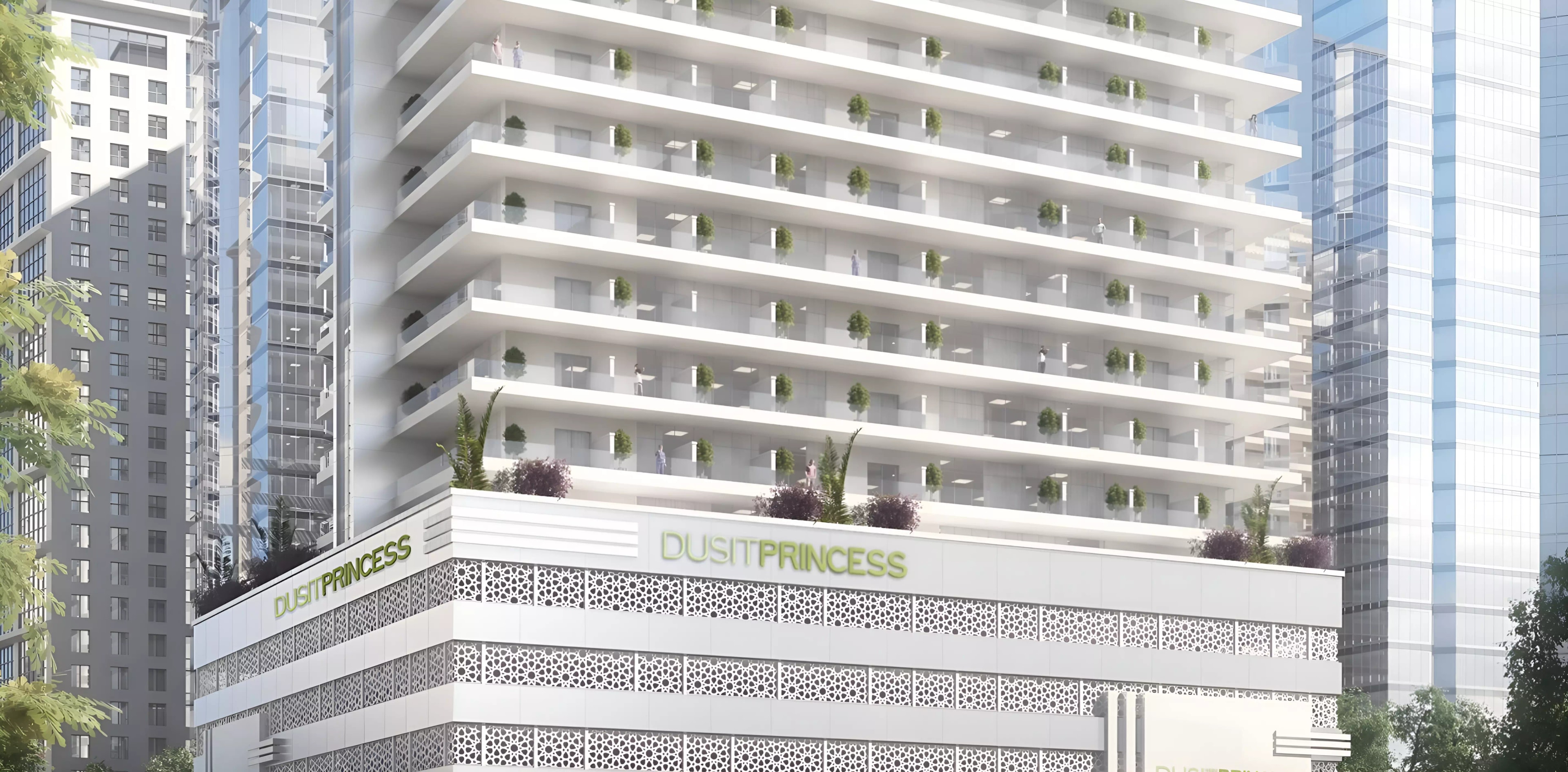 Impressie van Dusit Princess Rijas, woningen van Rijas Aces Development in Jumeirah Village Circle, Dubai