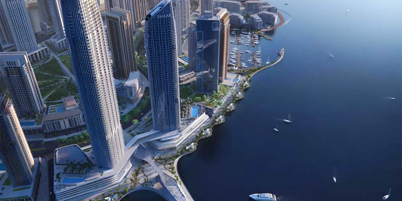 Impressie van Address Harbour Point, appartementen van Emaar Properties in Dubai Creek Harbour (The Lagoons), Dubai