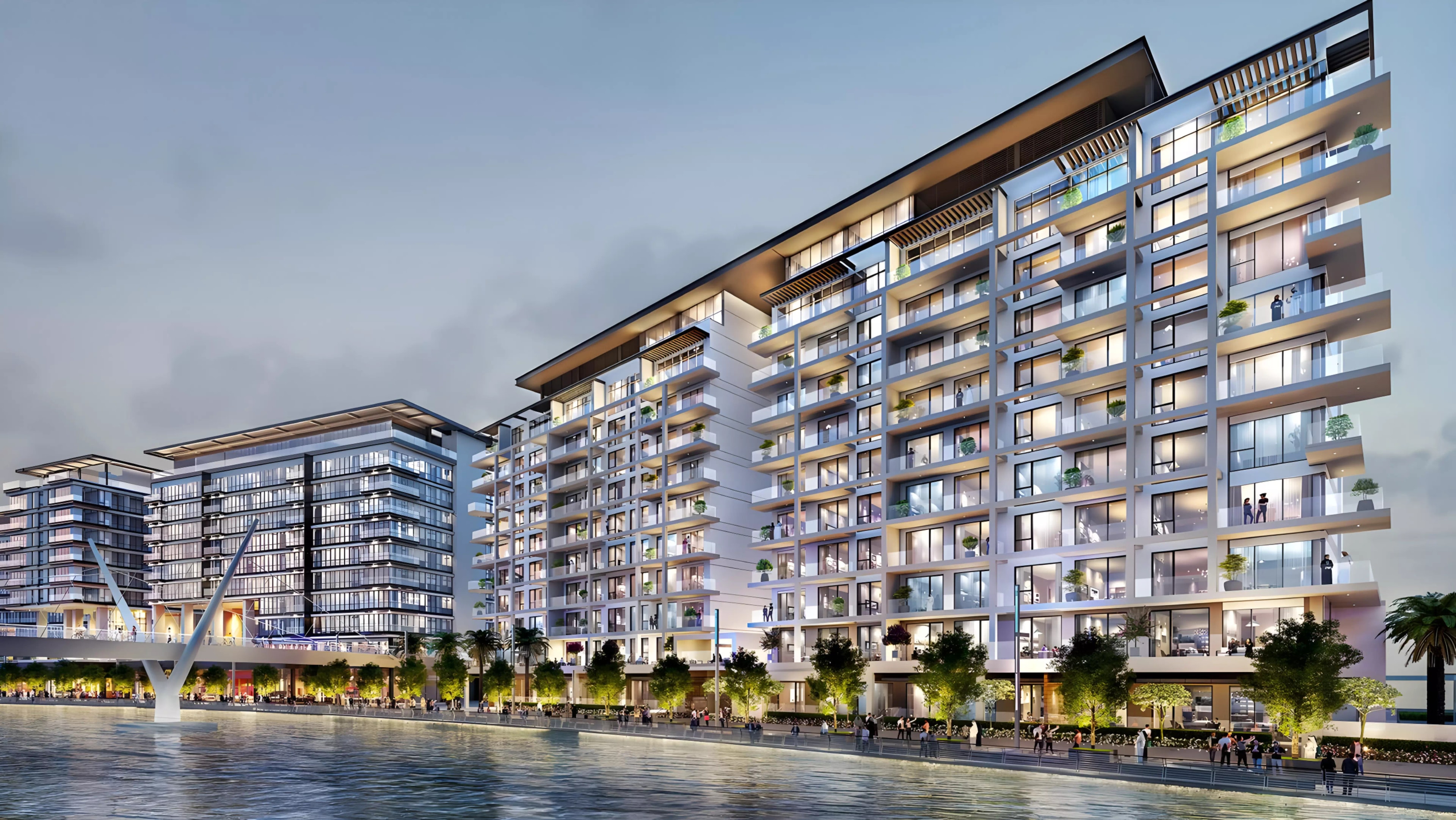 Impressie van Canal Front Residences 3 and 4, appartementen van Meydan Group in Al Wasl, Dubai