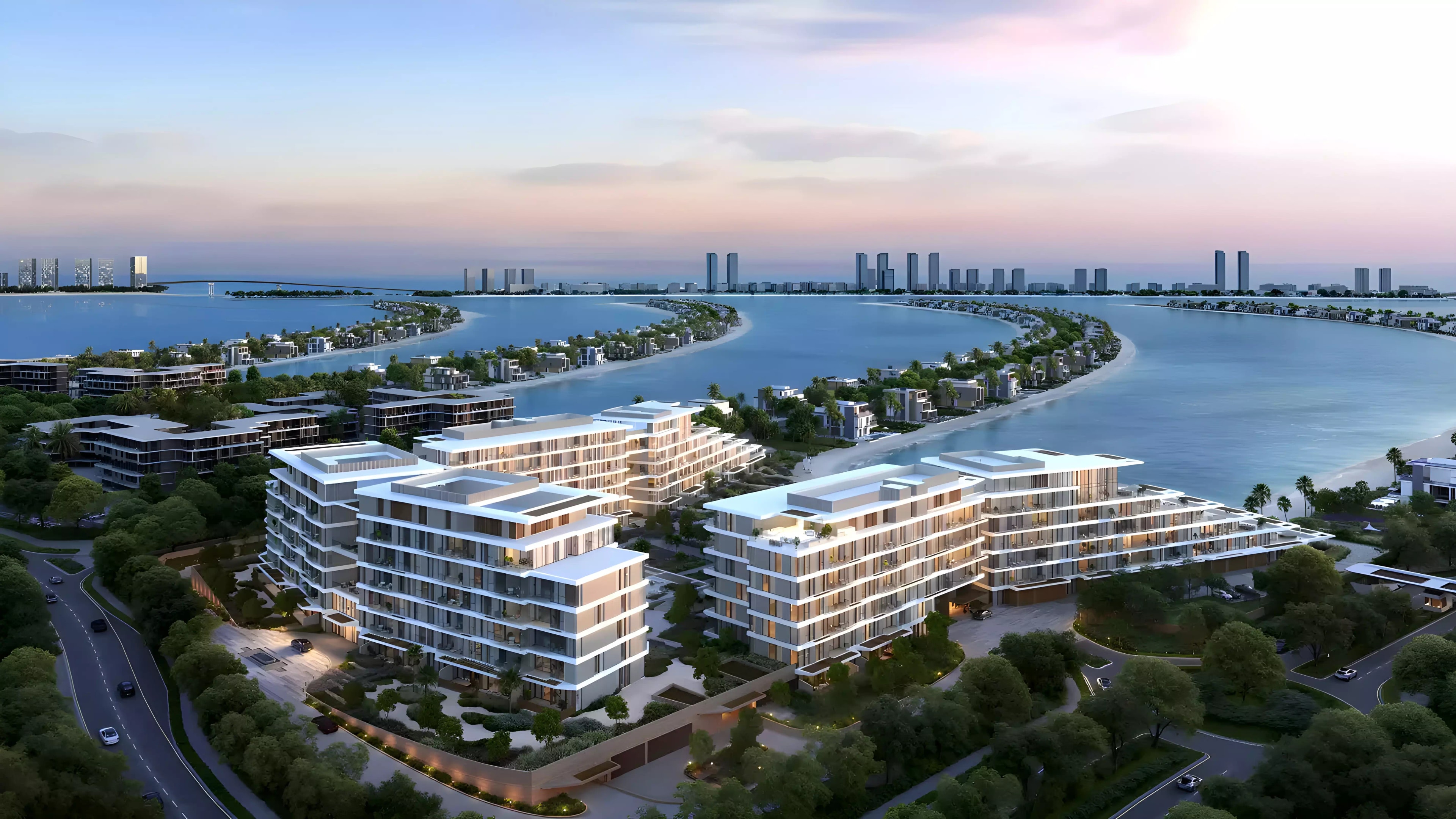 Impressie van Palm Central Residences Frond N, woningen van Nakheel in Palm Jebel Ali, Dubai