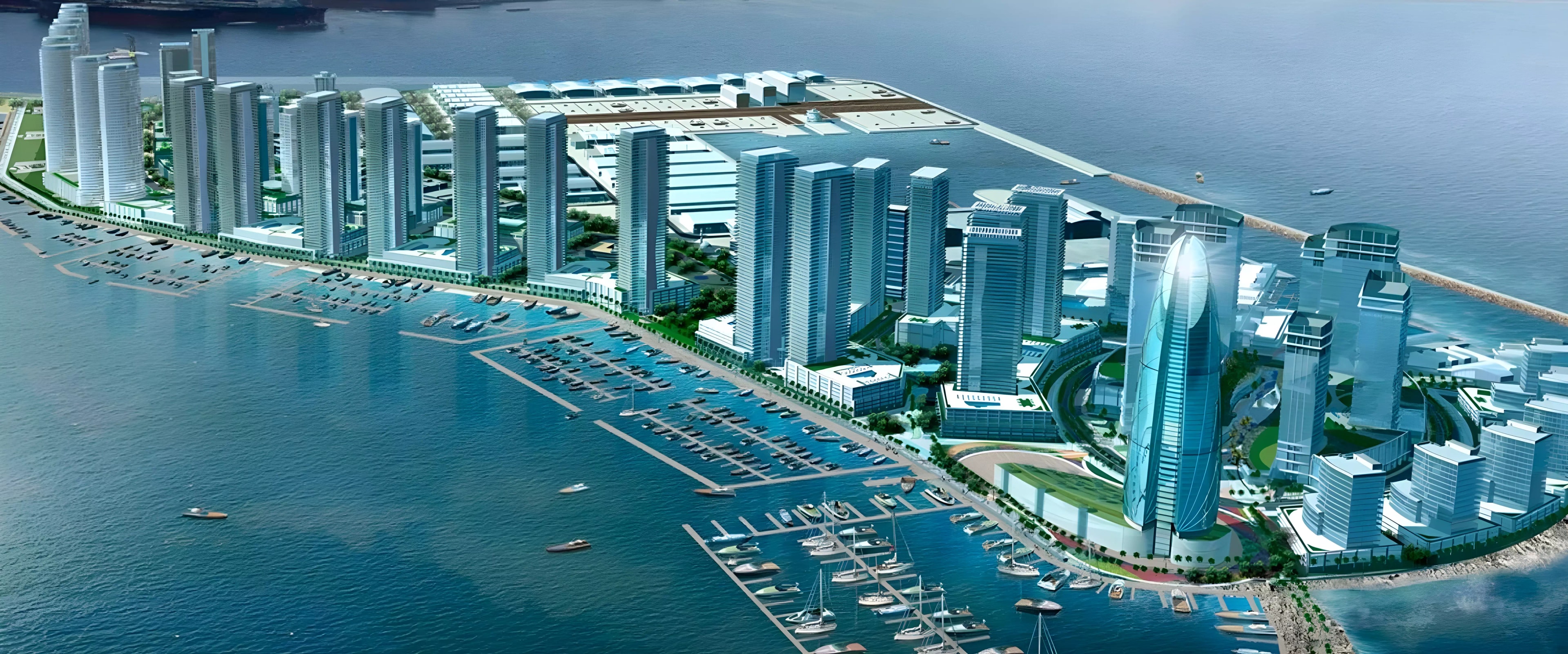 Impressie van Bluz Tower, appartementen van Danube Properties in Maritime City, Dubai