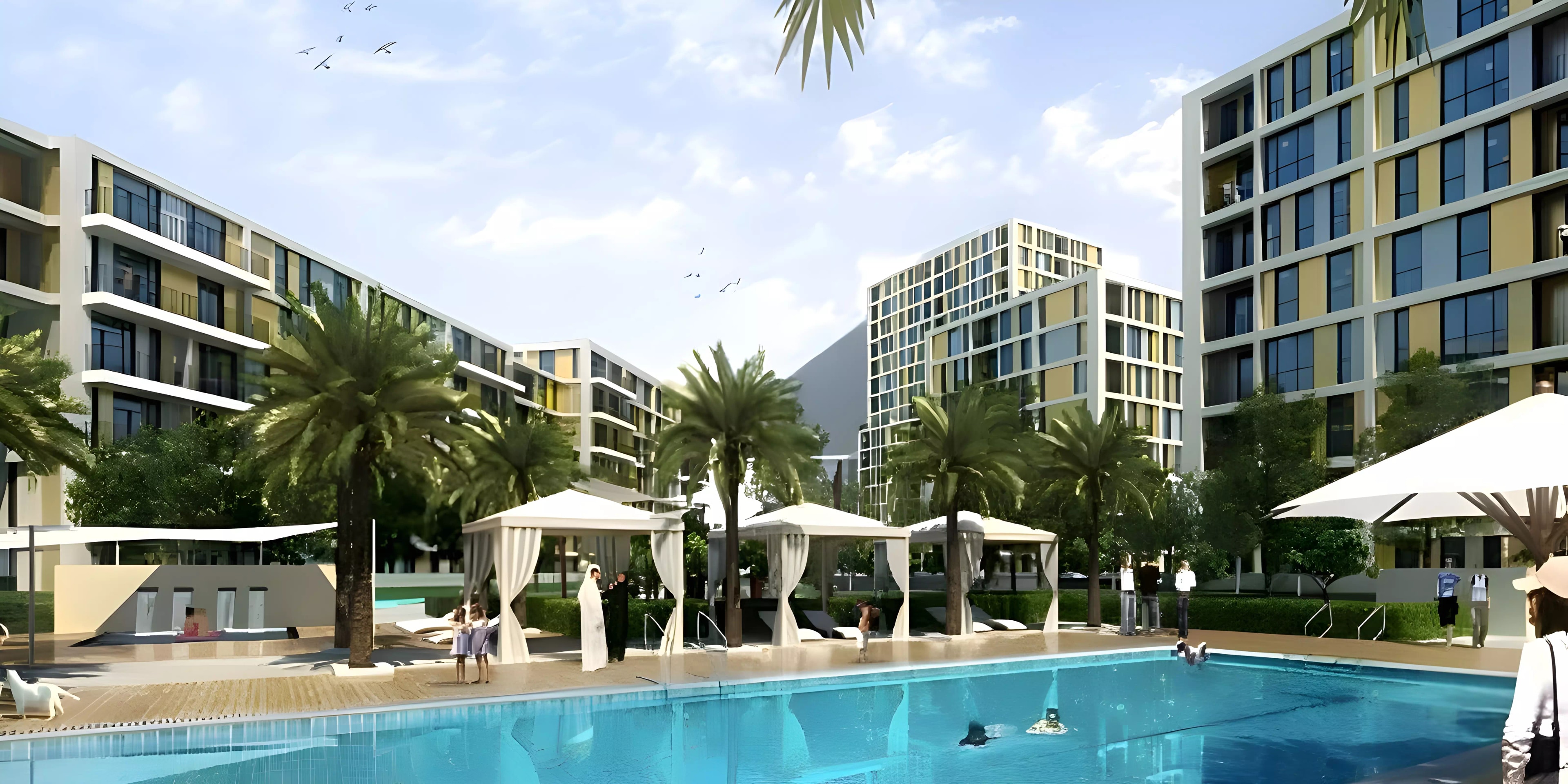 Impressie van Midtown Noor, appartementen van Deyaar Development in Dubai Production City (IMPZ), Dubai