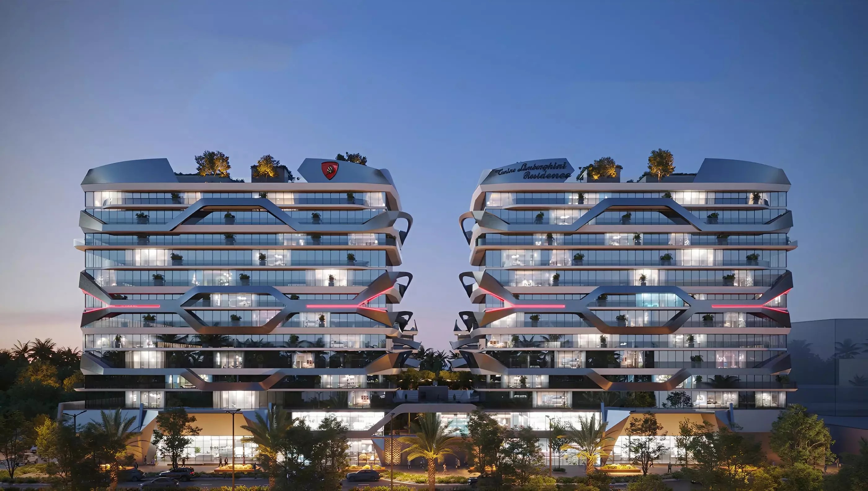 Impressie van Tonino Lamborghini Residences, woningen van Gulf Land Property Developers in Nad Al Sheba, Dubai