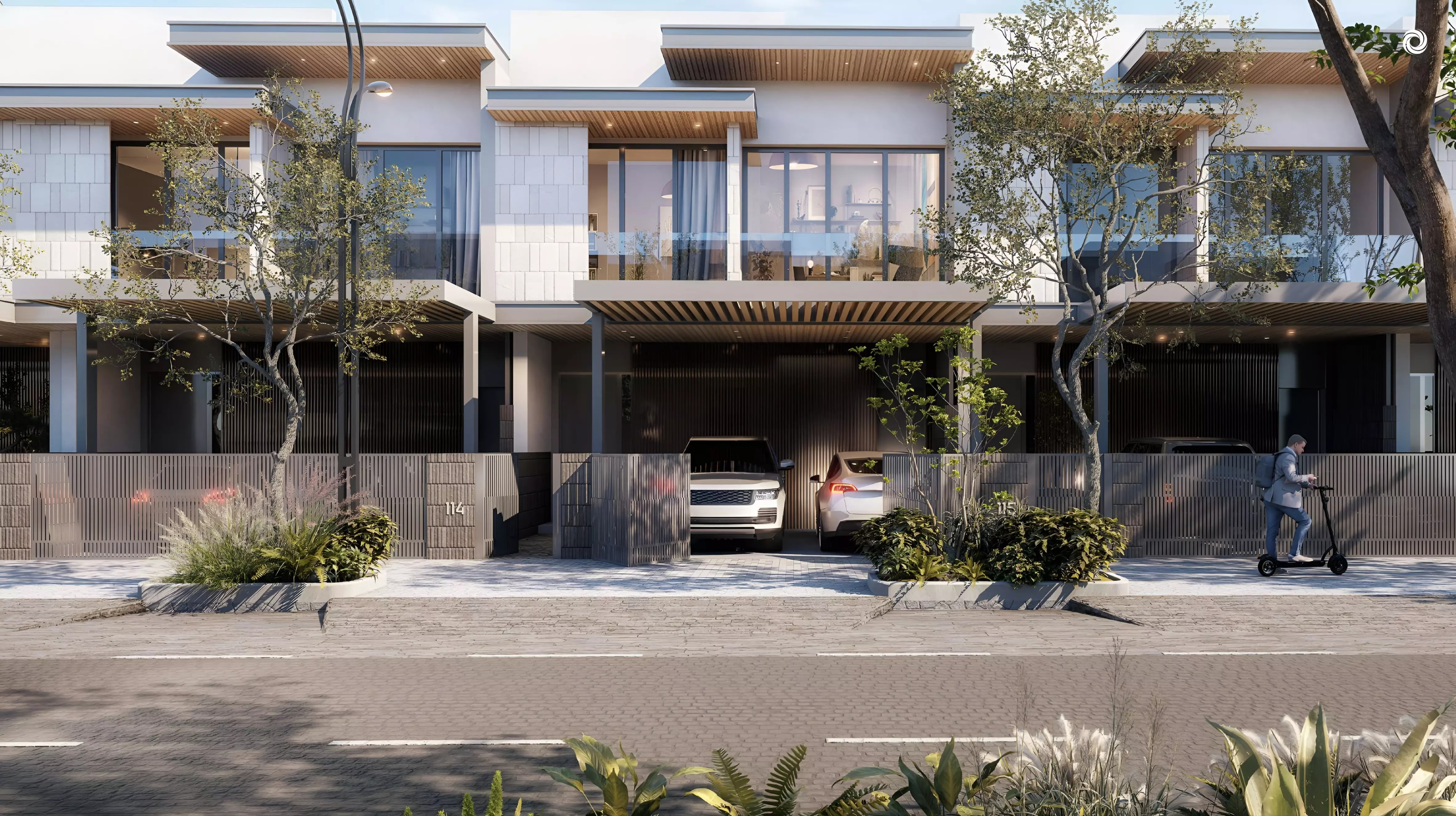 Impressie van Pinewood Estate Homes, townhouses van Wasl Properties in Jumeirah Golf Estates, Dubai