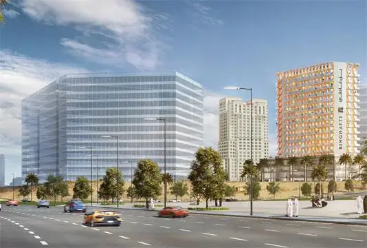 Impressie van Binghatti Avenue, woningen van Binghatti Developers in Al Jaddaf, Dubai