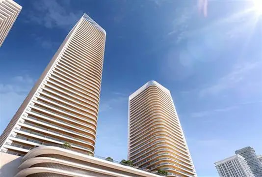 Impressie van Elie Saab Tower, woningen van Emaar Properties in Emaar Beachfront, Dubai