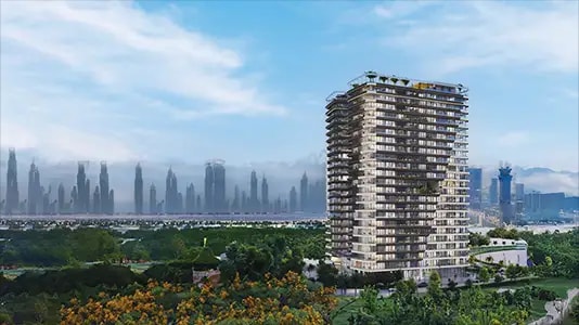 Impressie van The Community Sports Arena, appartementen van Aqua Properties Developers in Dubai Sports City, Dubai
