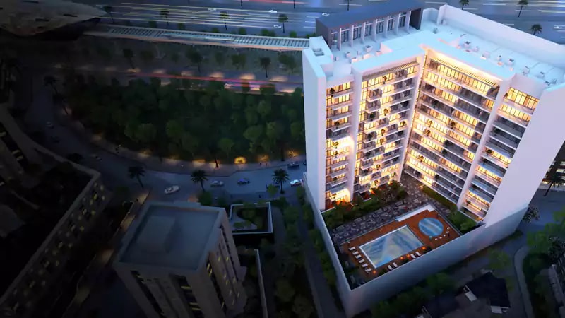 Impressie van Alexis Tower, appartementen van Reportage Real Estate in Jebel Ali, Dubai