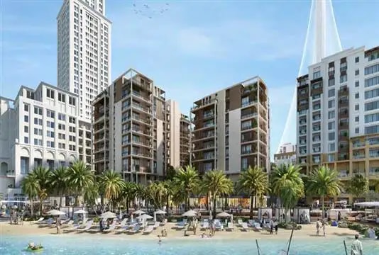 Impressie van Surf at Creek Beach, woningen van Emaar Properties in Dubai Creek Harbour (The Lagoons), Dubai